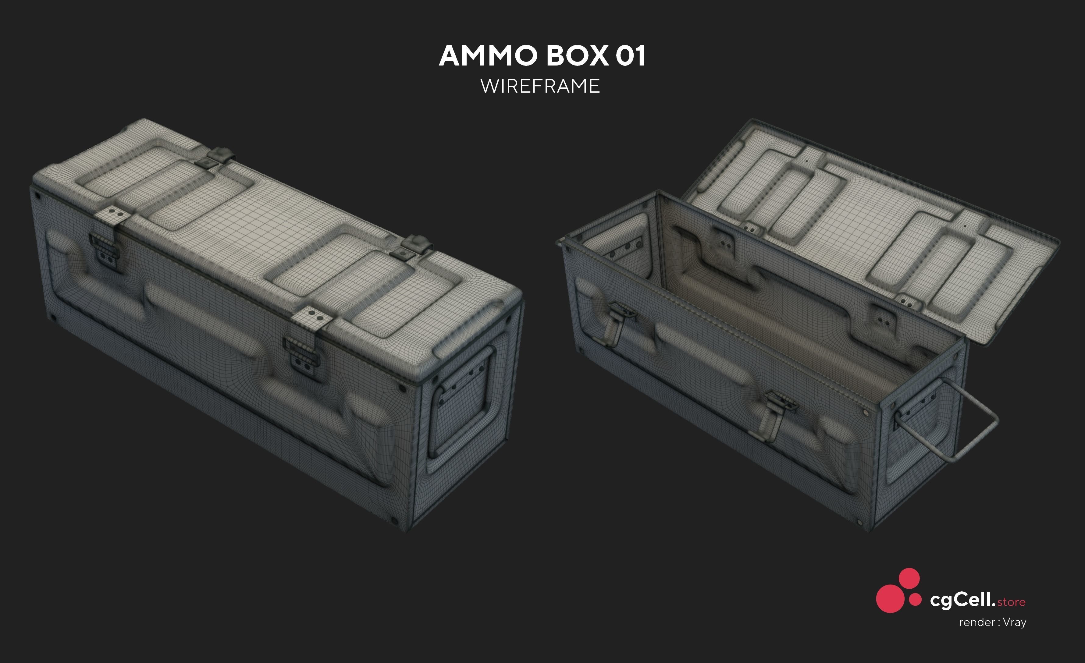 Army Ammo Box 3D model_9