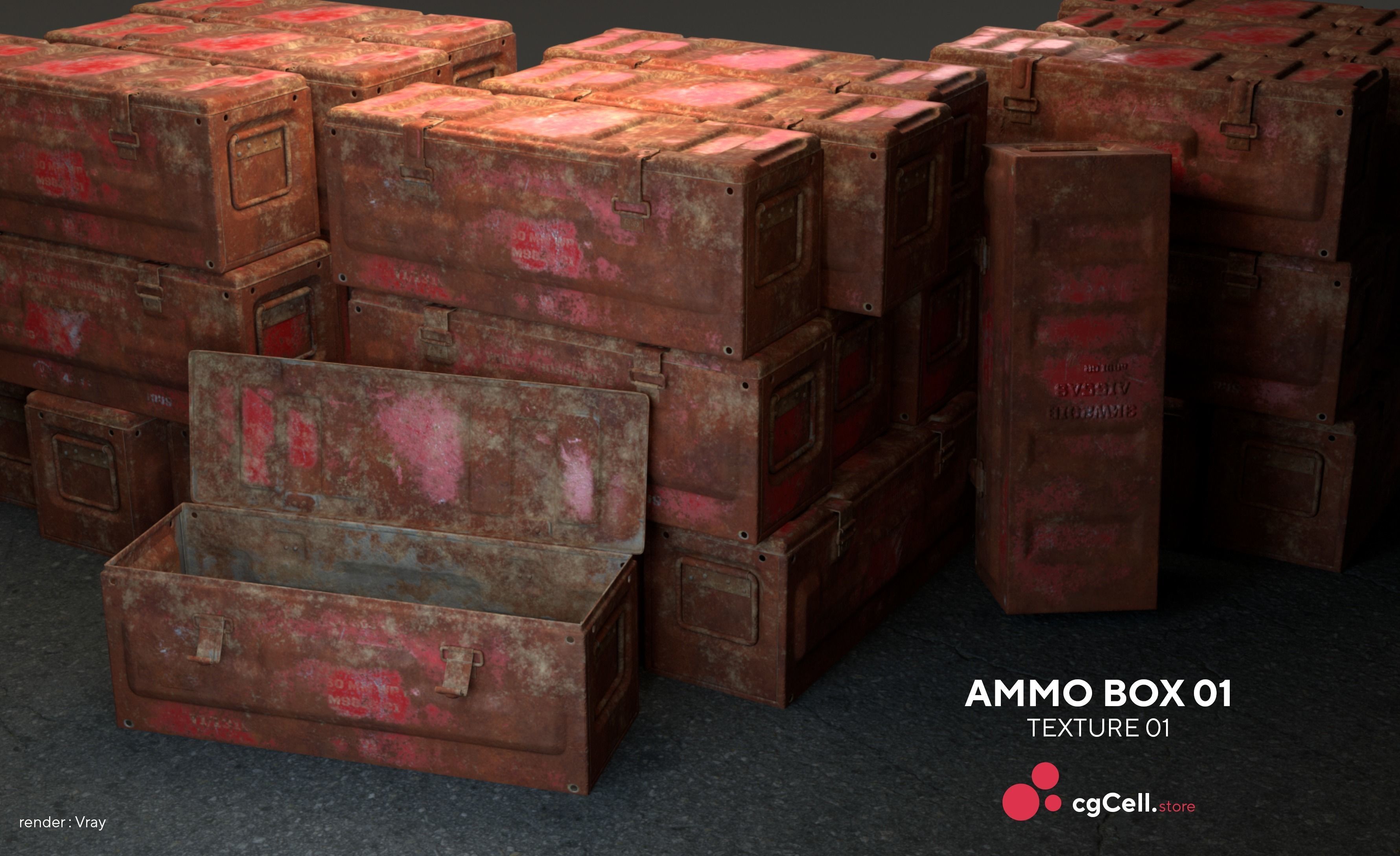 Army Ammo Box 3D model_14