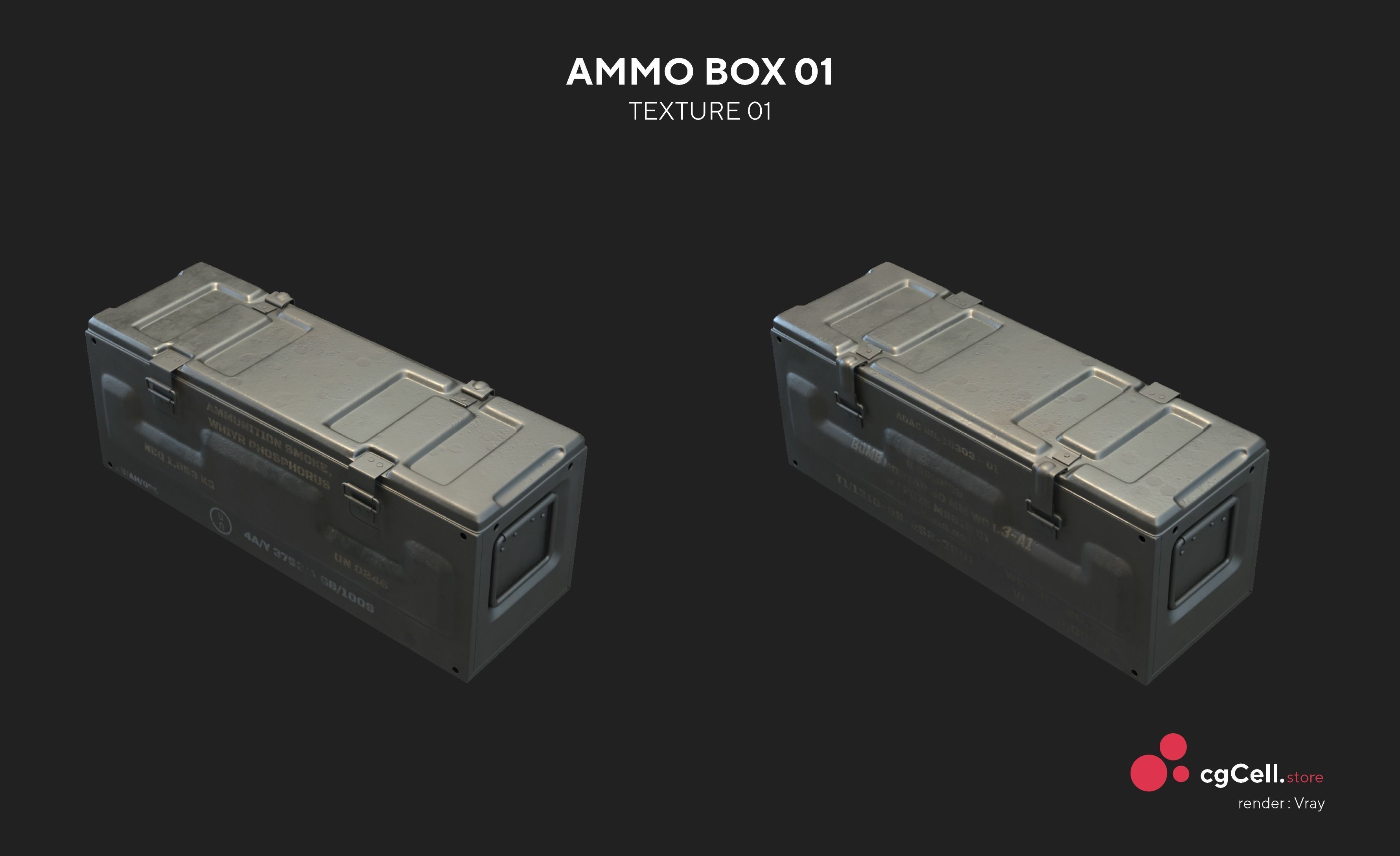 Army Ammo Box 3D model_1