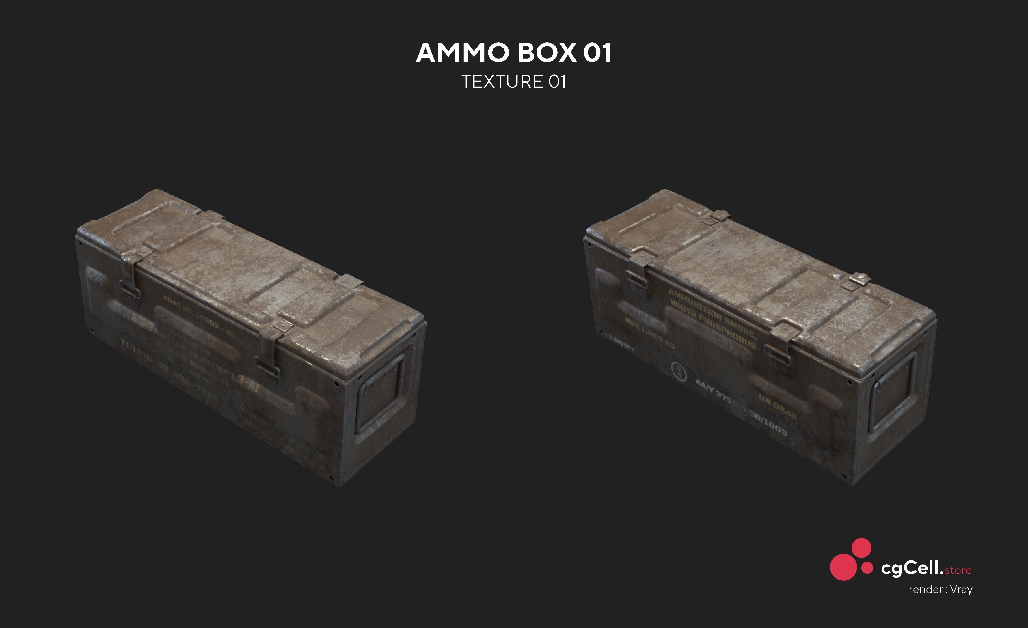Army Ammo Box 3D model_7
