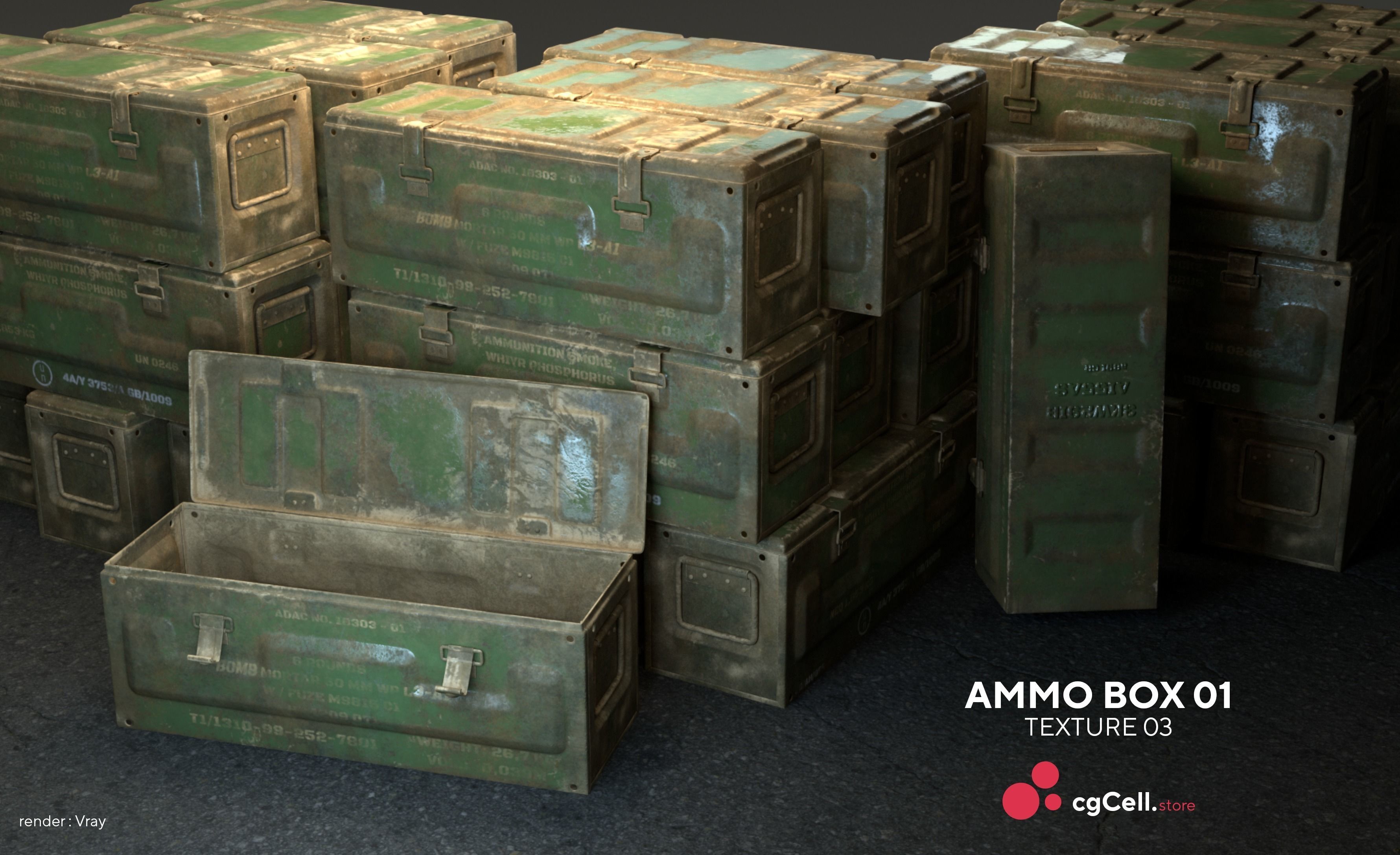 Army Ammo Box 3D model_15