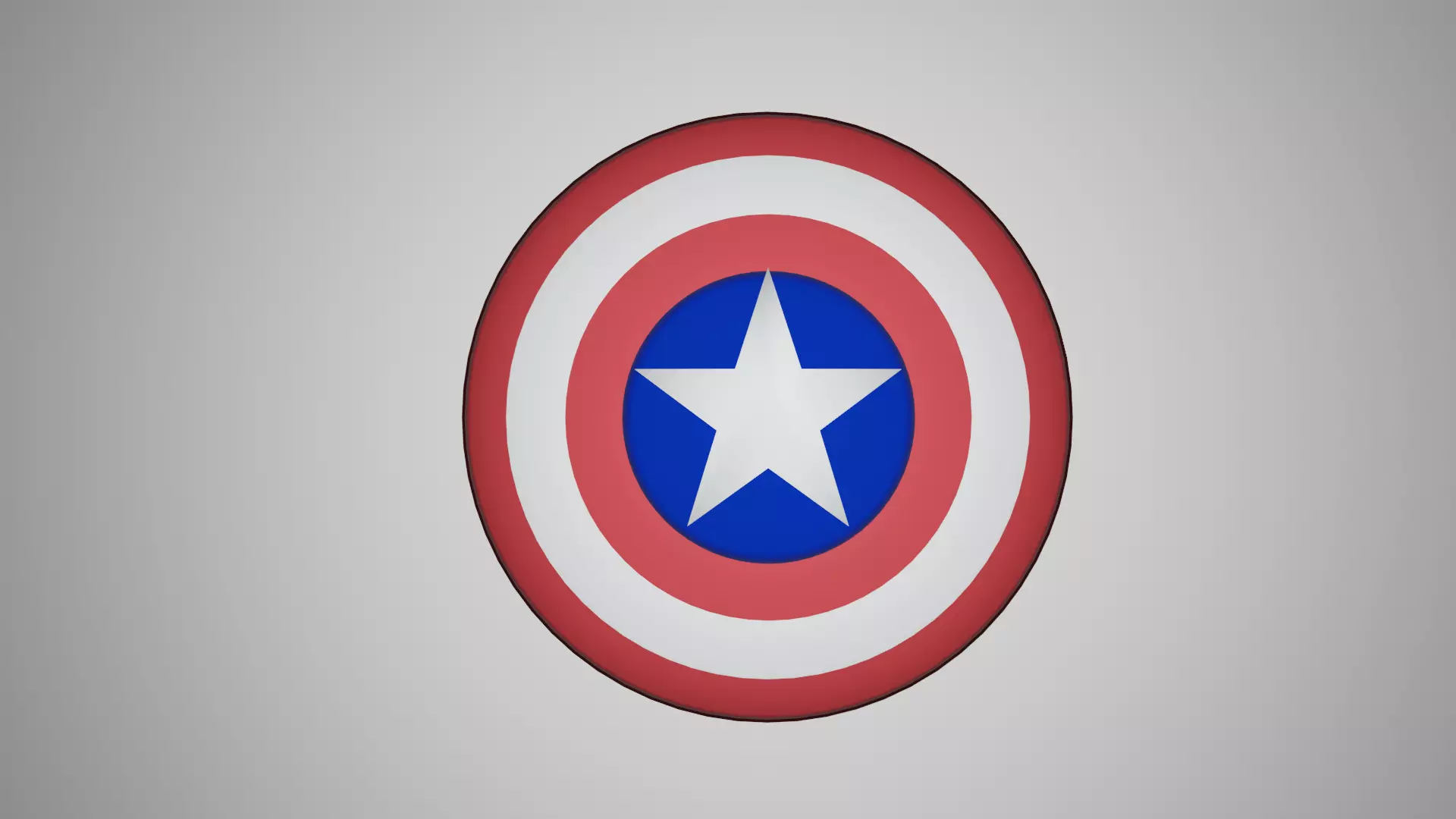 Captain America Sheild Free low-poly 3D model