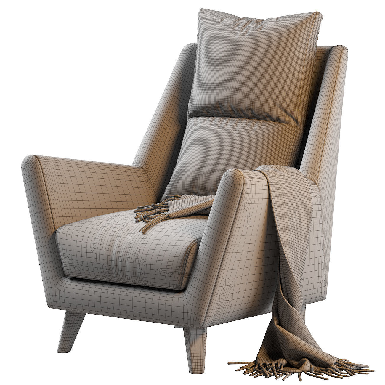 Armchair York 232 3D model_4