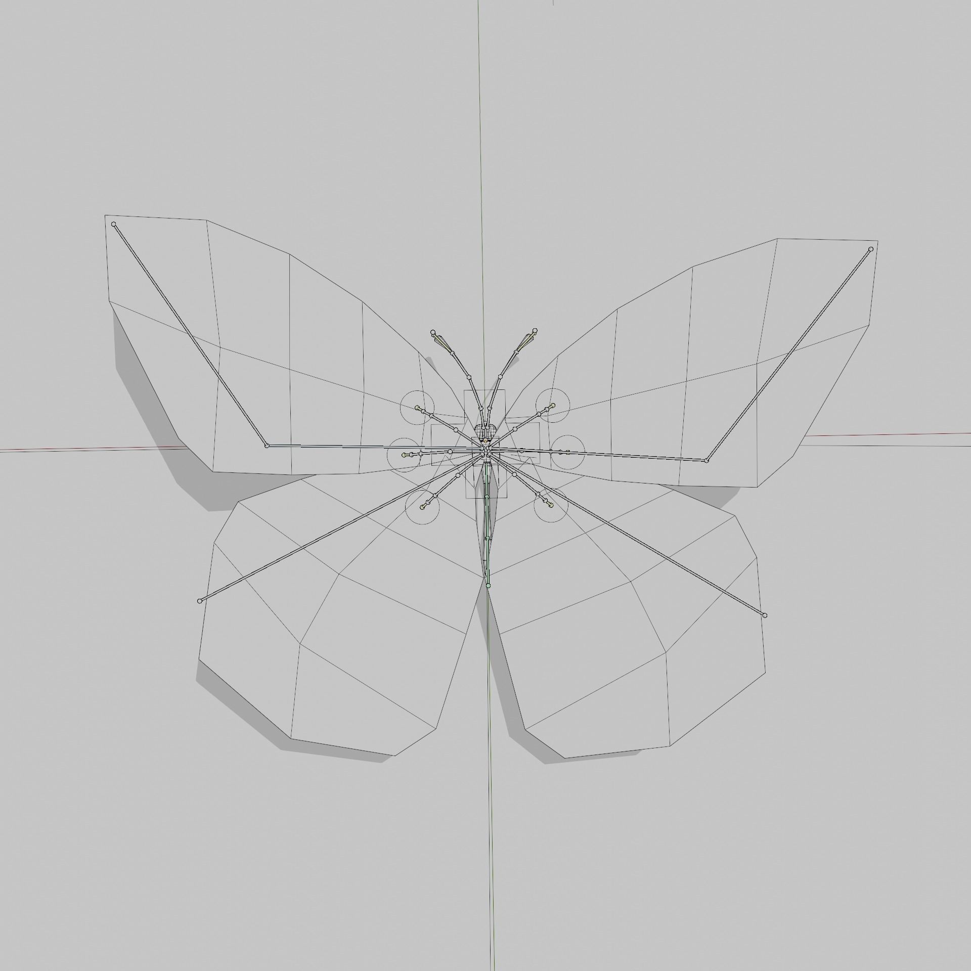 Butterfly rigged lowpoly Free low-poly 3D model_3