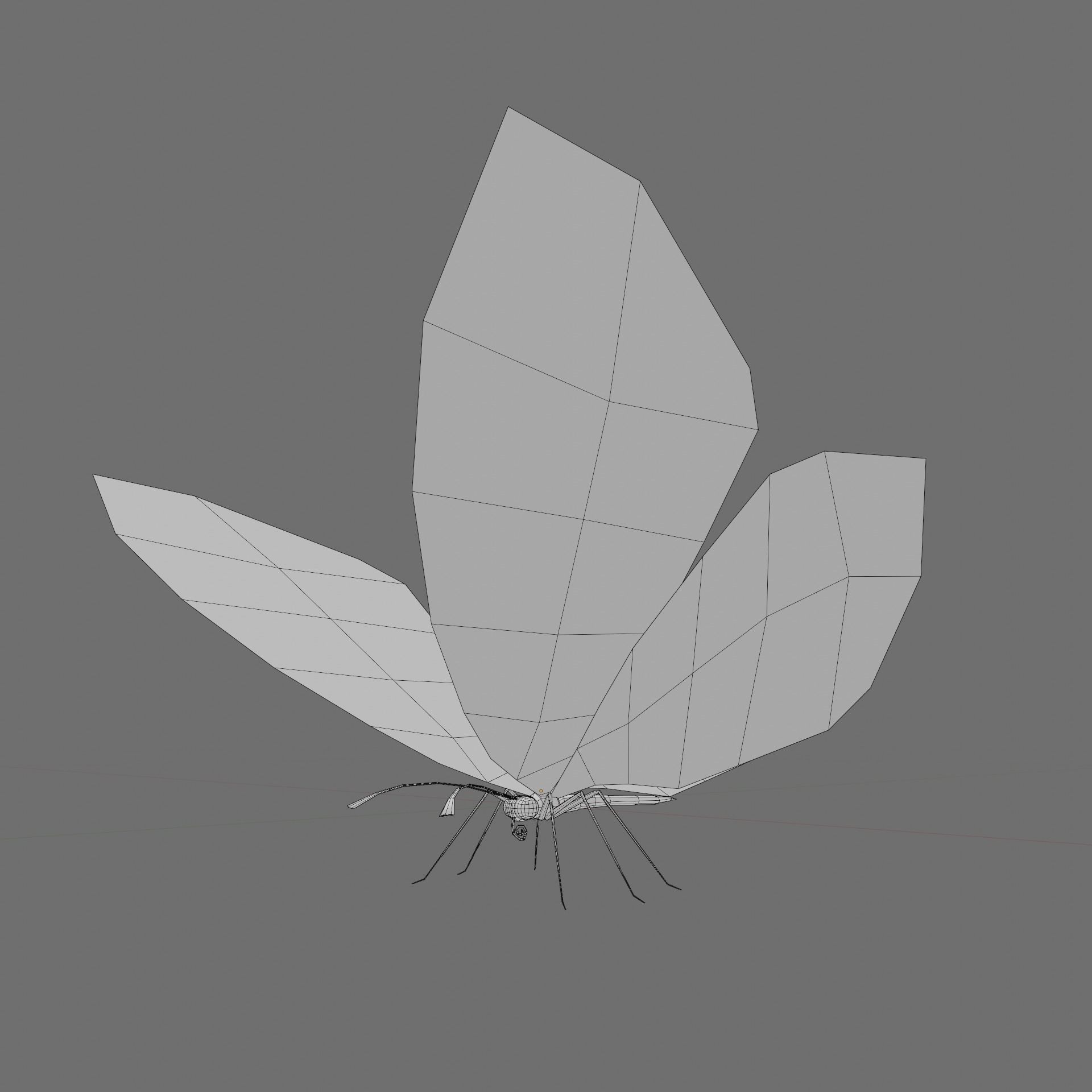 Butterfly rigged lowpoly Free low-poly 3D model_5