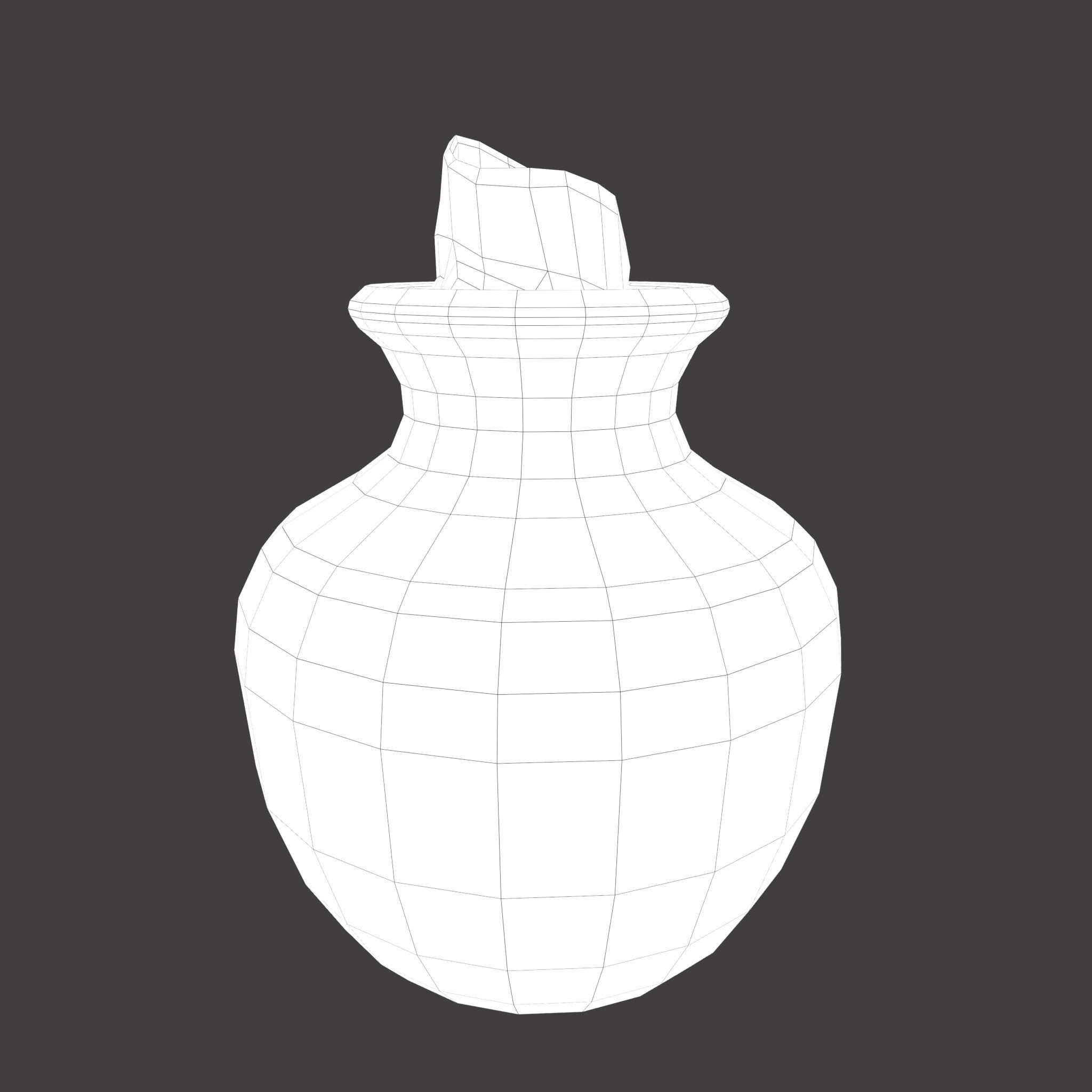 Candle Jar Low-poly 3D model_22