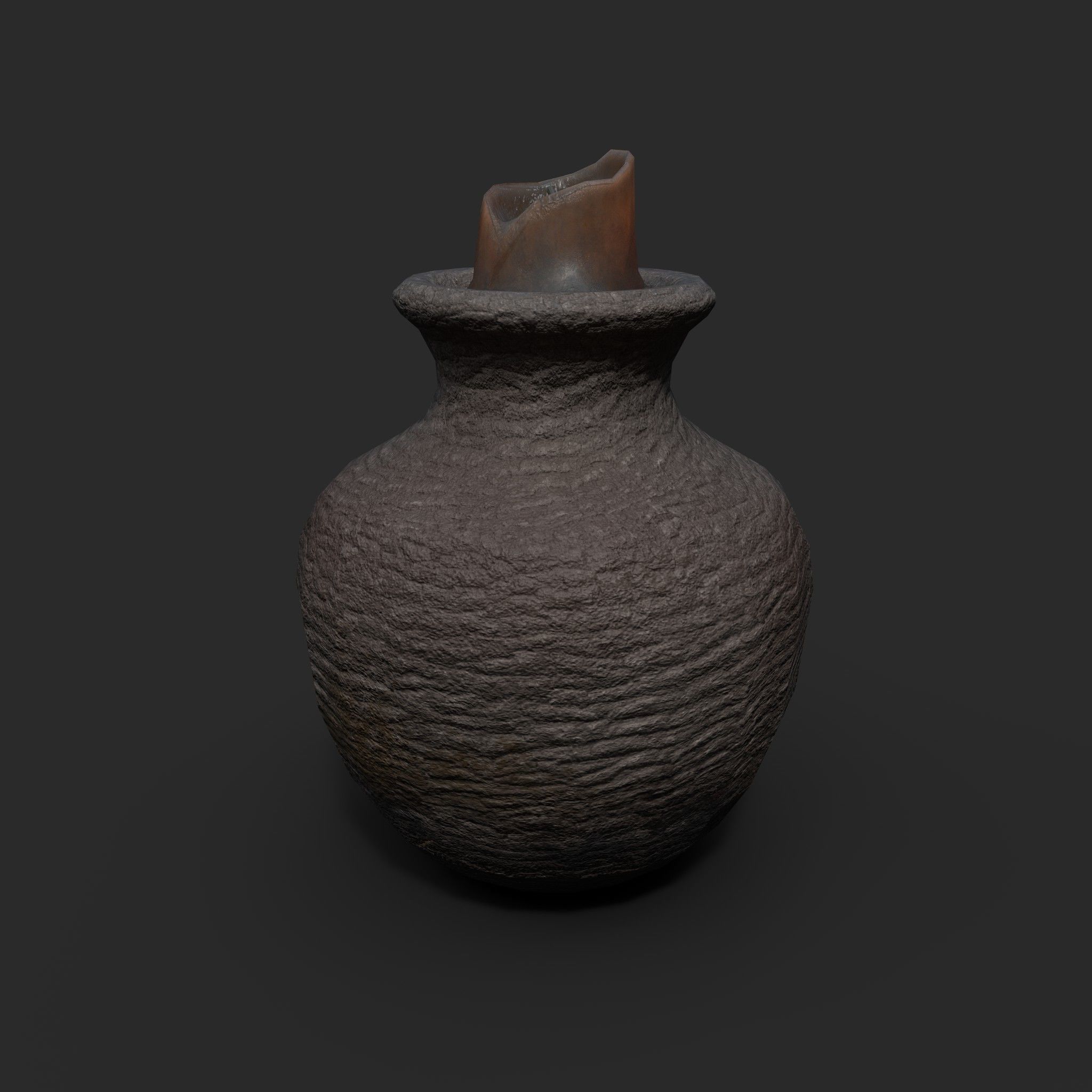 Candle Jar Low-poly 3D model_3