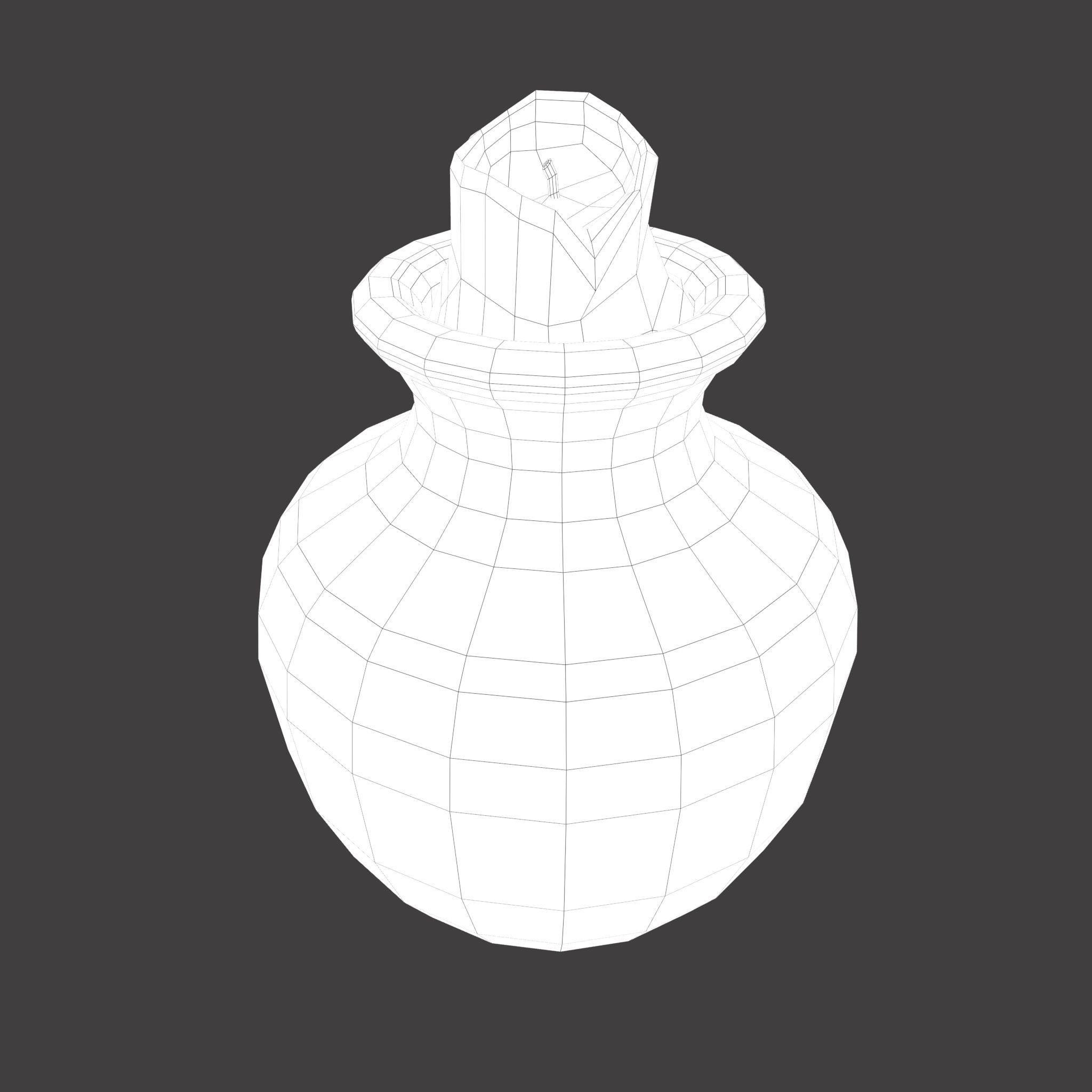 Candle Jar Low-poly 3D model_34