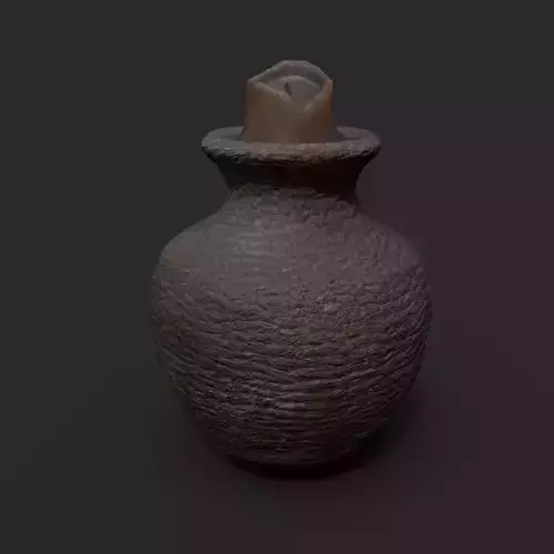 Candle Jar Low-poly 3D model Candle Jar Low-poly 3D model