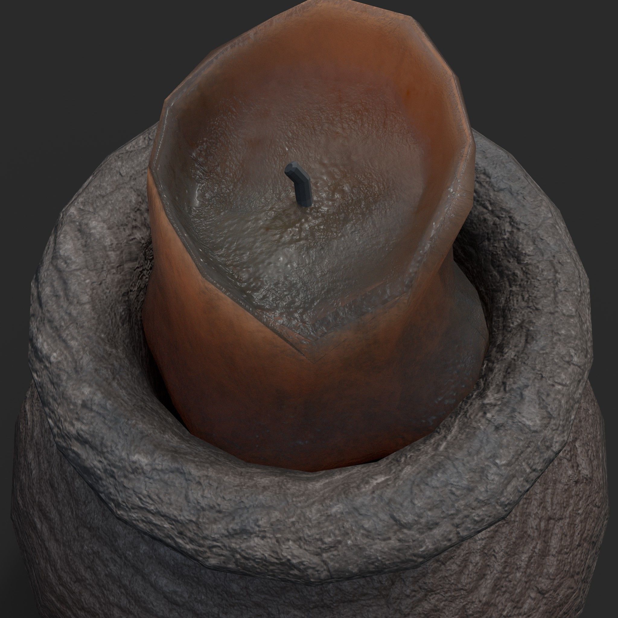 Candle Jar Low-poly 3D model_18