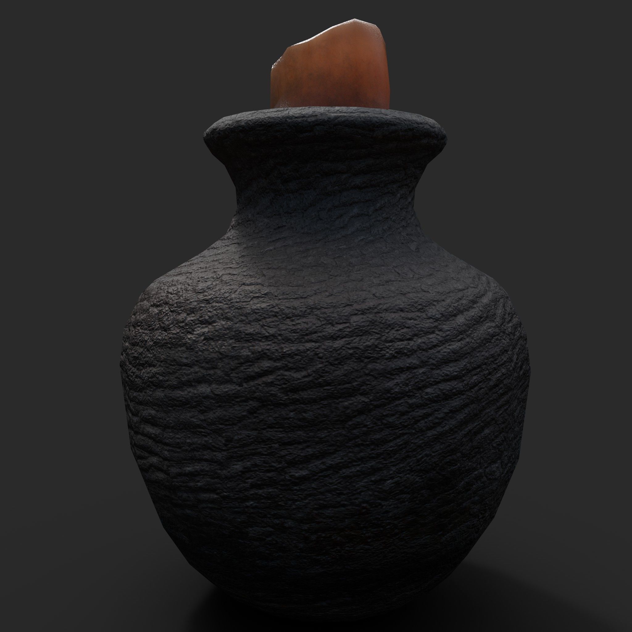 Candle Jar Low-poly 3D model_20