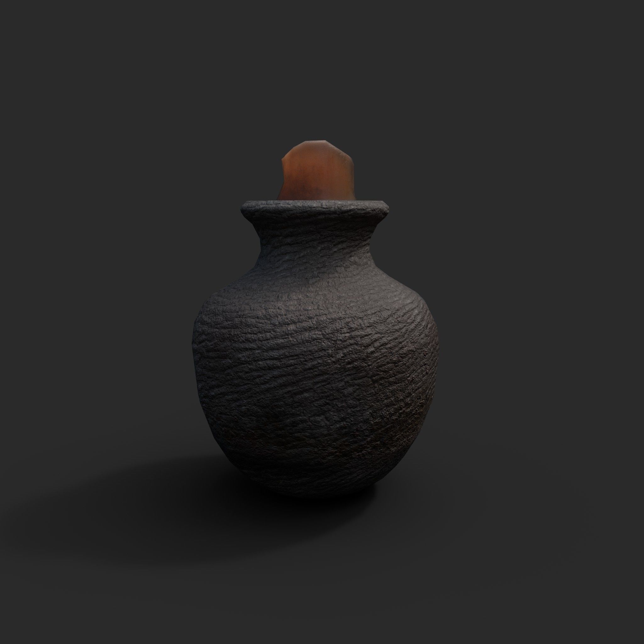 Candle Jar Low-poly 3D model_6