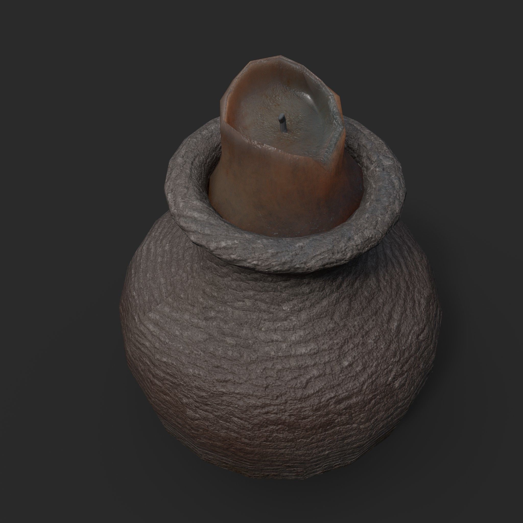 Candle Jar Low-poly 3D model_13