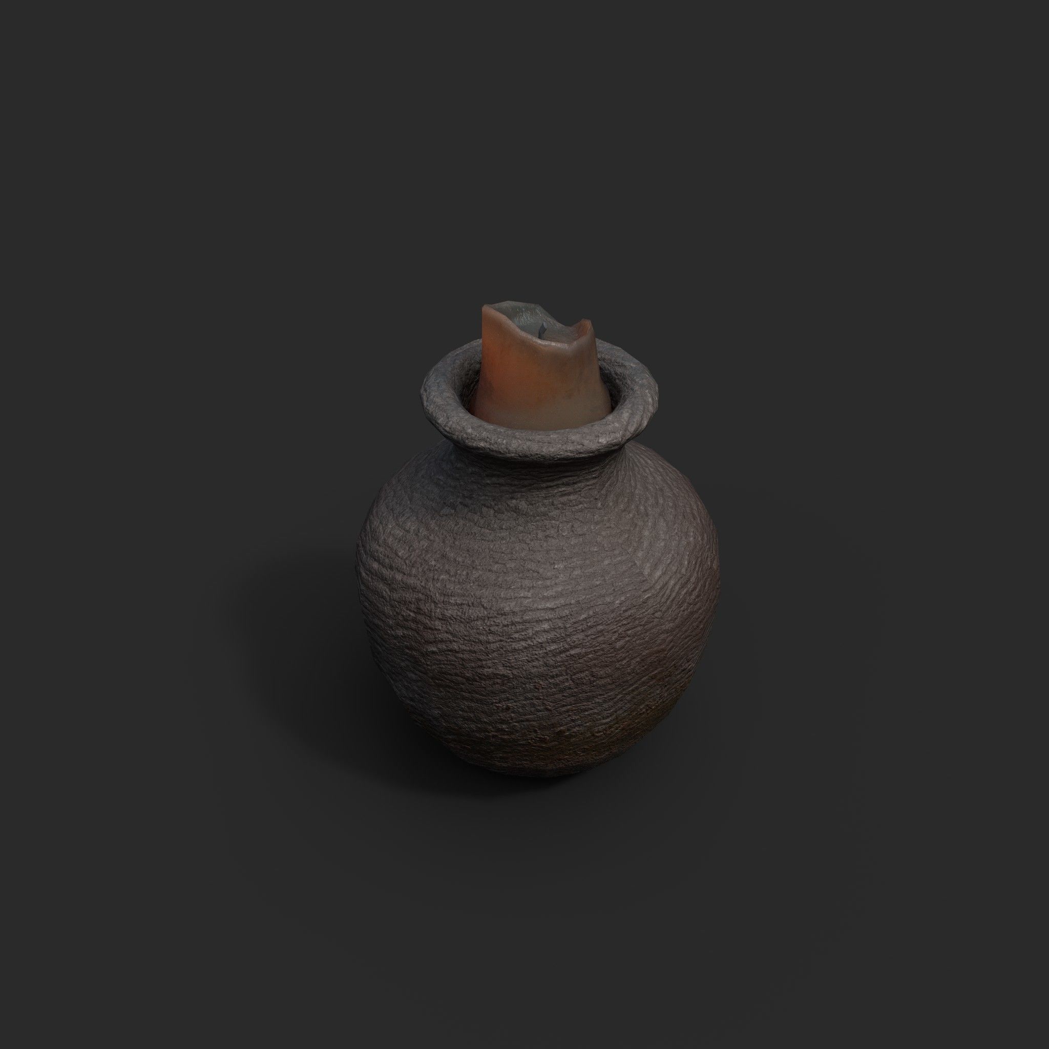 Candle Jar Low-poly 3D model_8
