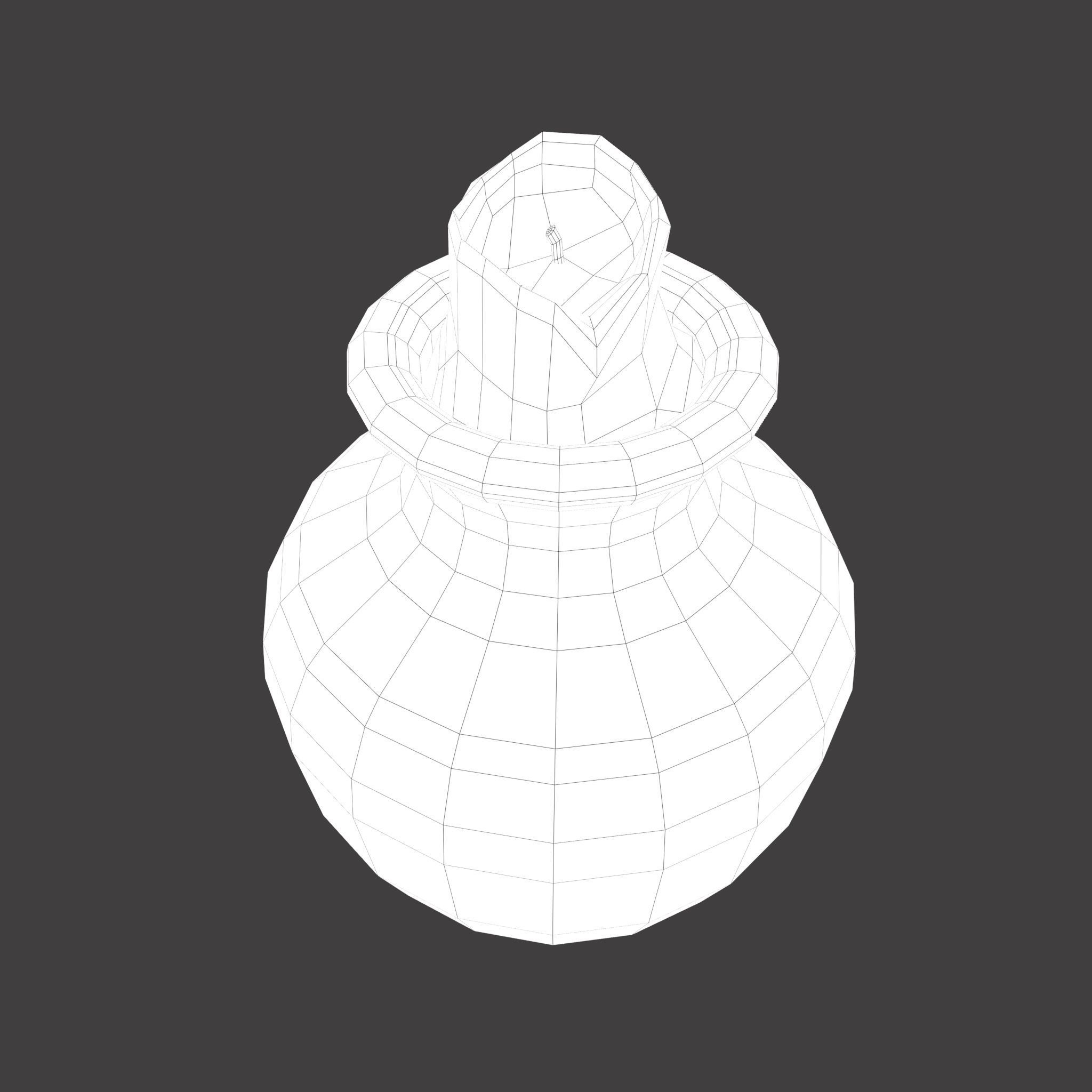 Candle Jar Low-poly 3D model_23