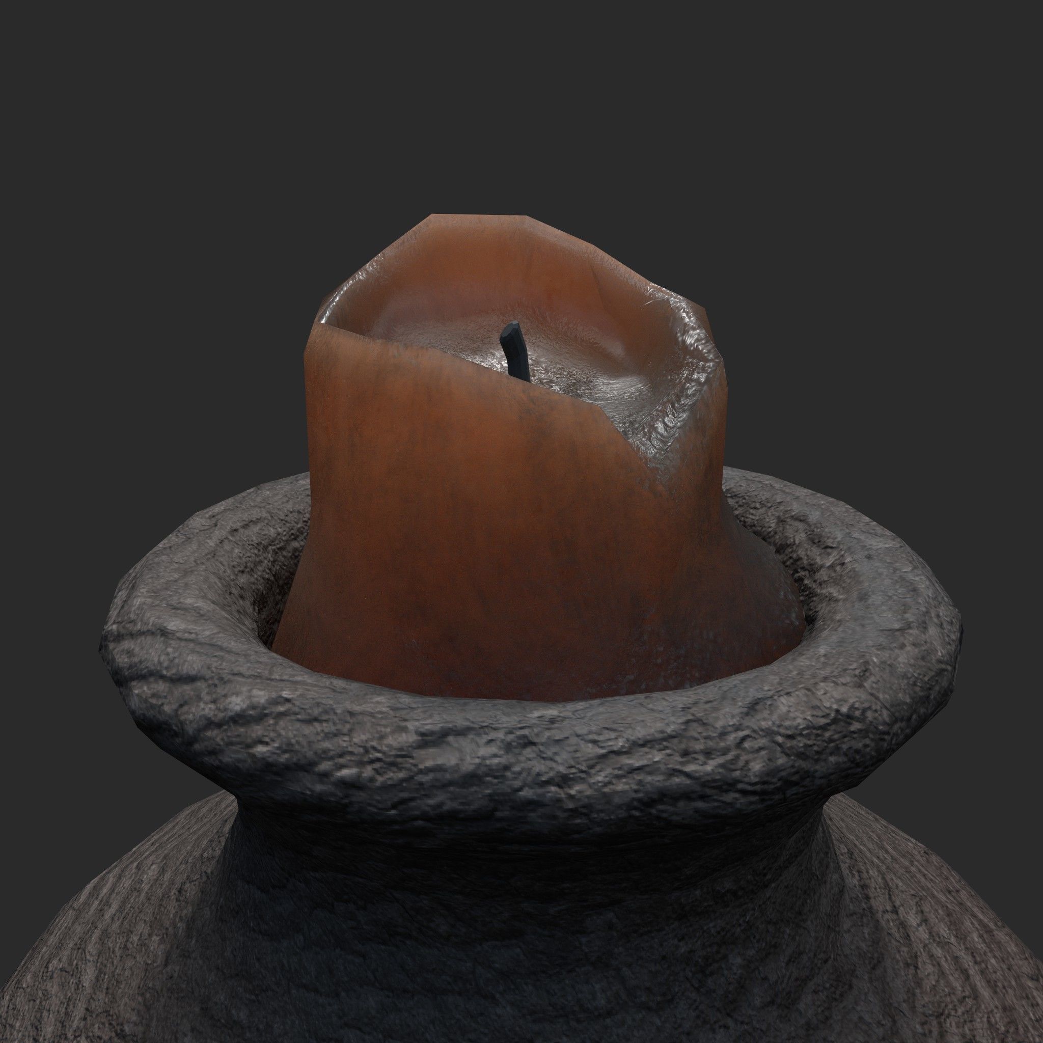 Candle Jar Low-poly 3D model_17