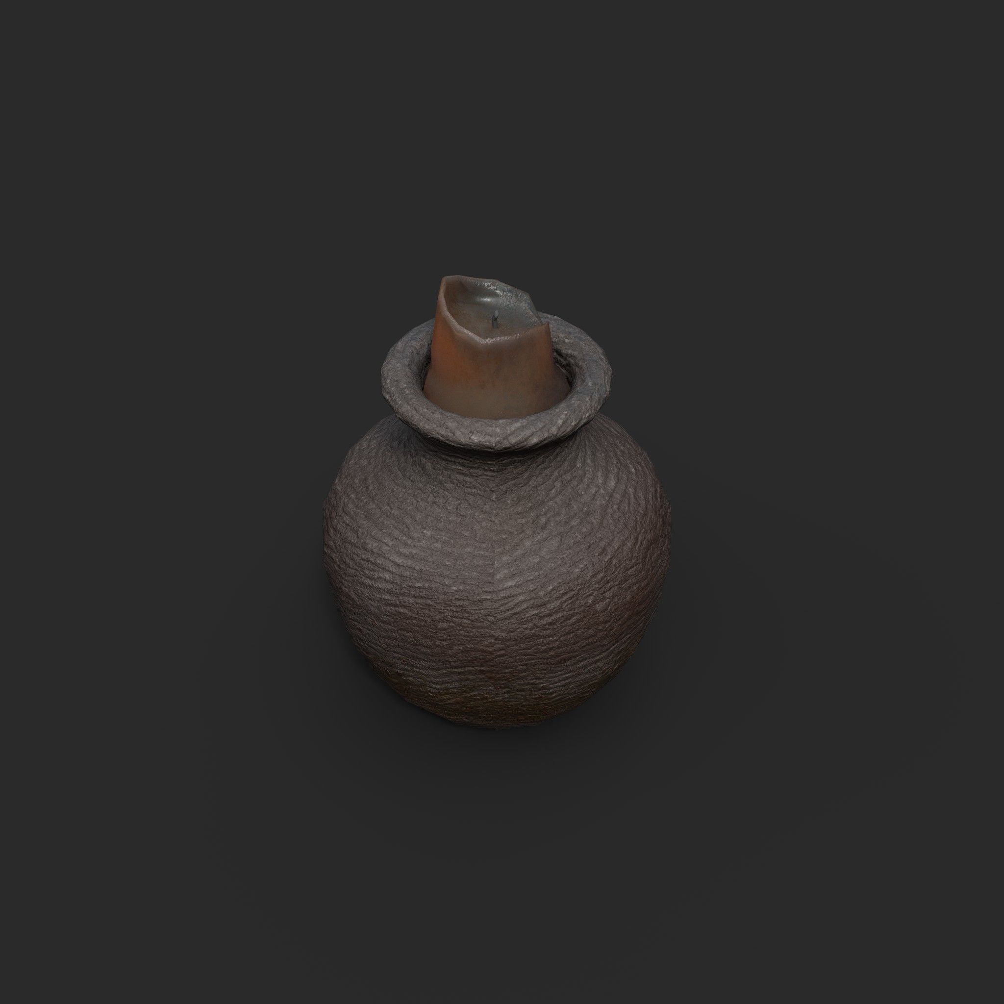 Candle Jar Low-poly 3D model_9