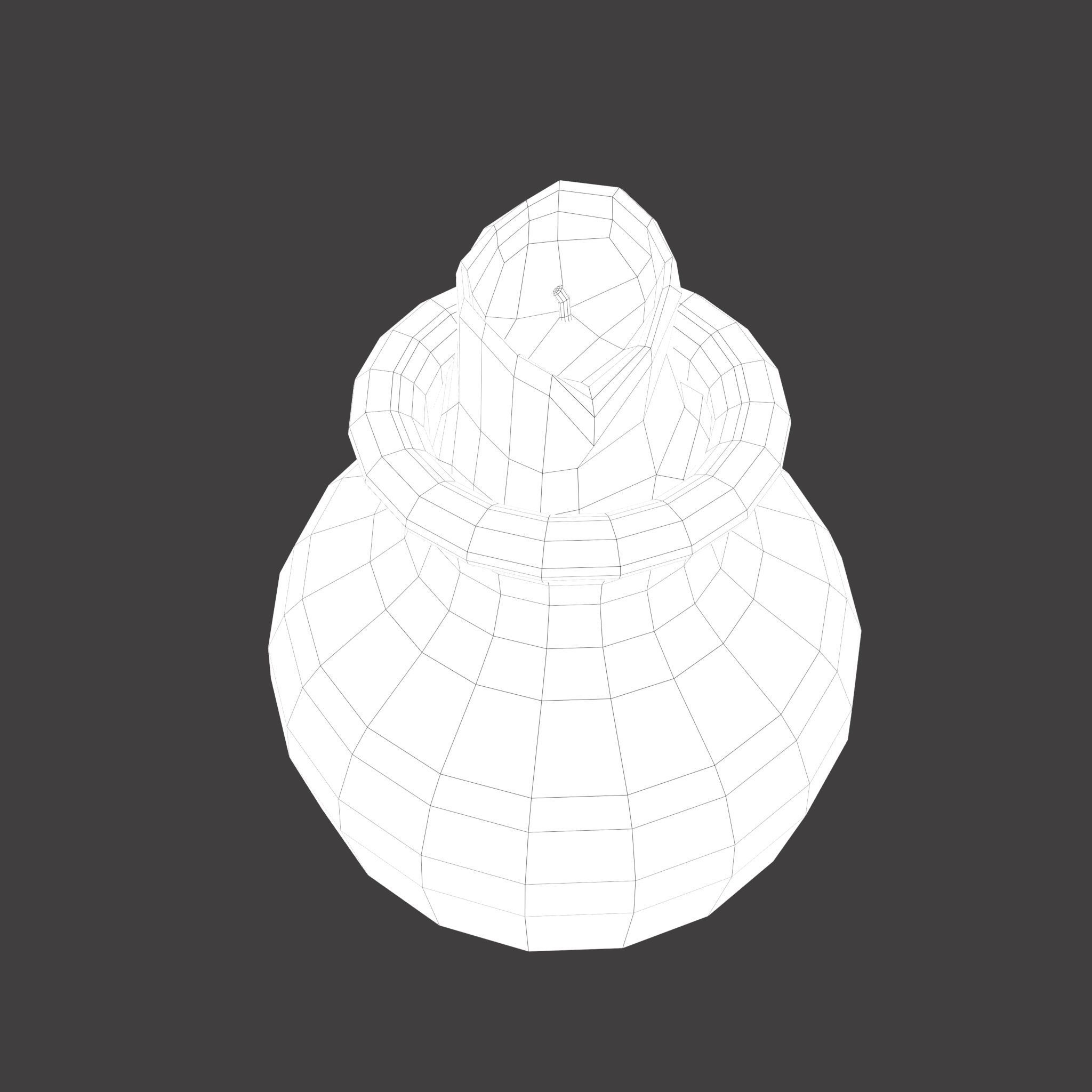 Candle Jar Low-poly 3D model_35