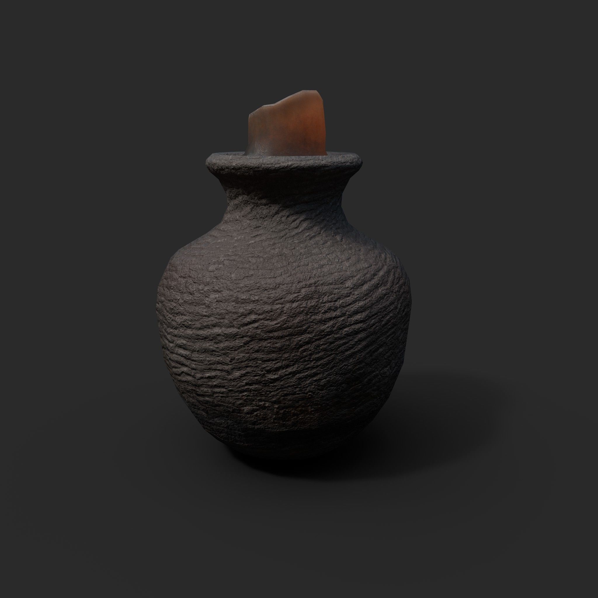 Candle Jar Low-poly 3D model_5