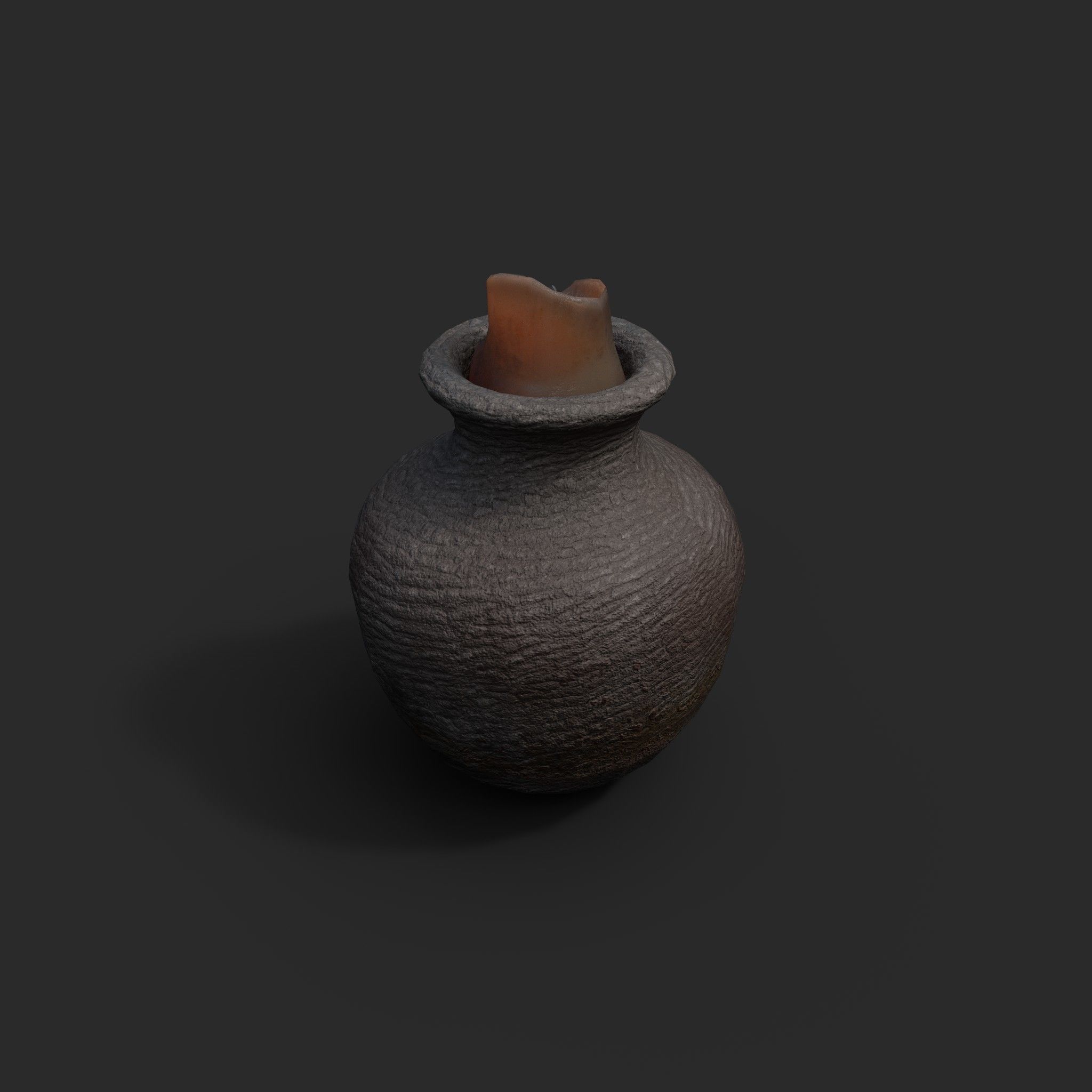 Candle Jar Low-poly 3D model_7