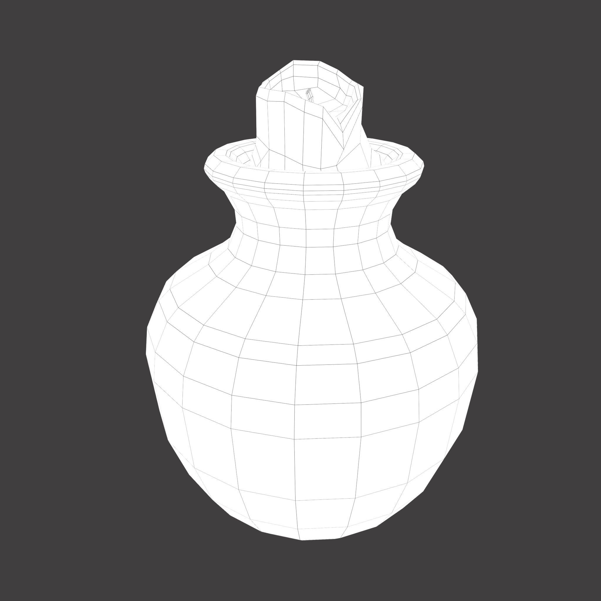 Candle Jar Low-poly 3D model_31