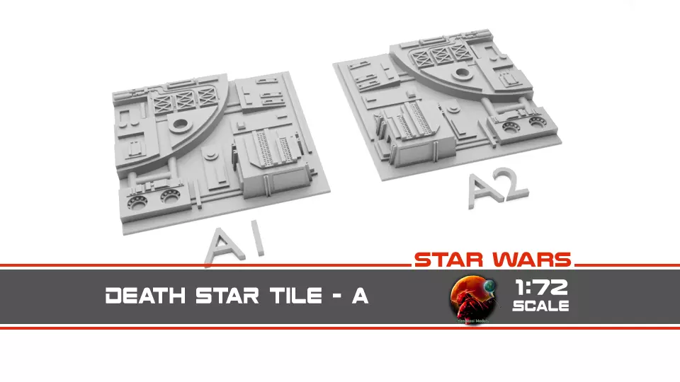 Death Star Tile   Type A Free 3D print model_0