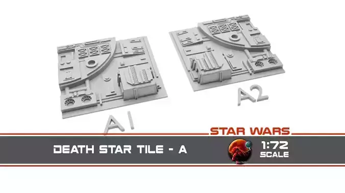 Death Star Tile   Type A Free 3D print model