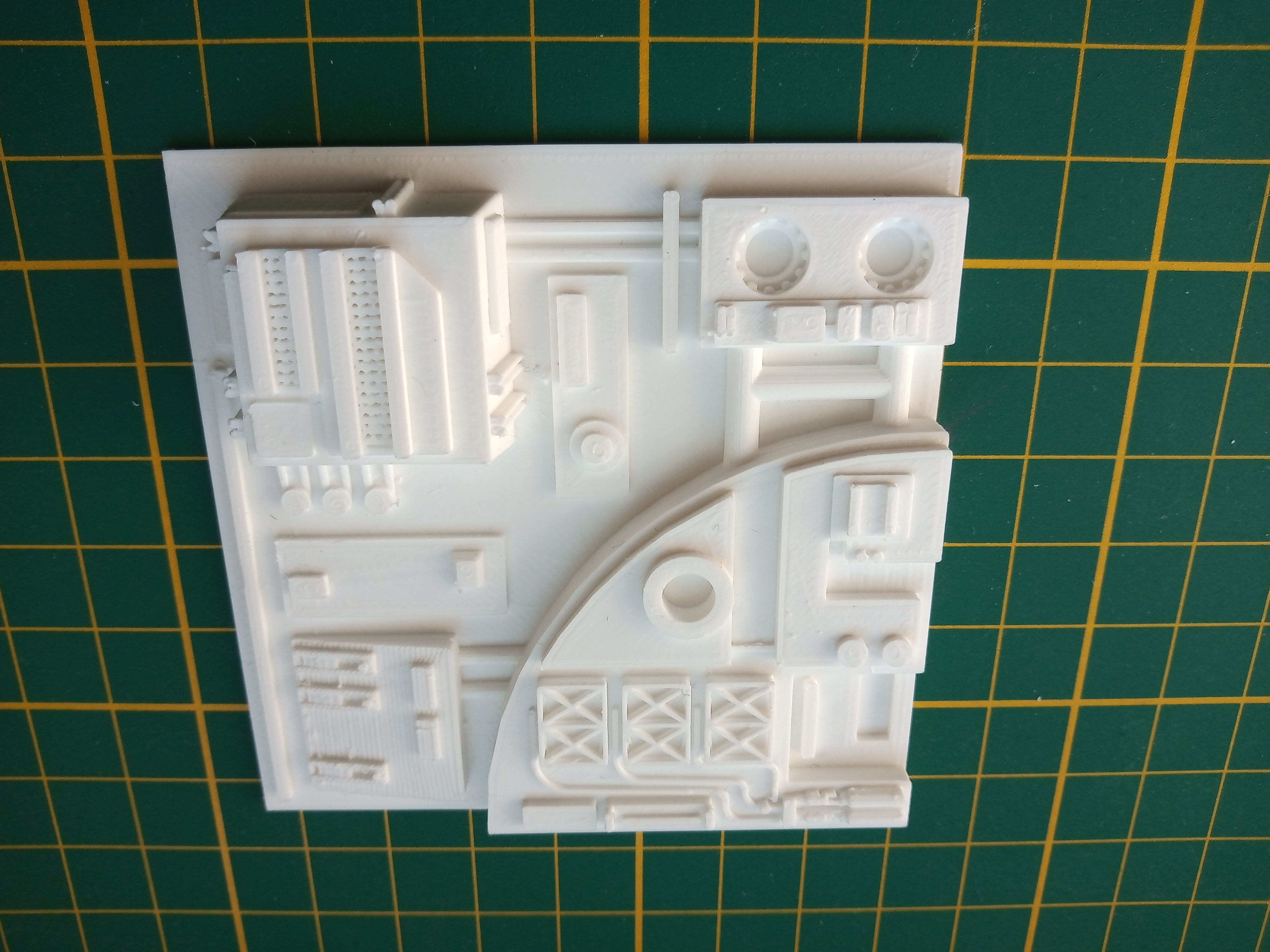 Death Star Tile   Type A Free 3D print model_3