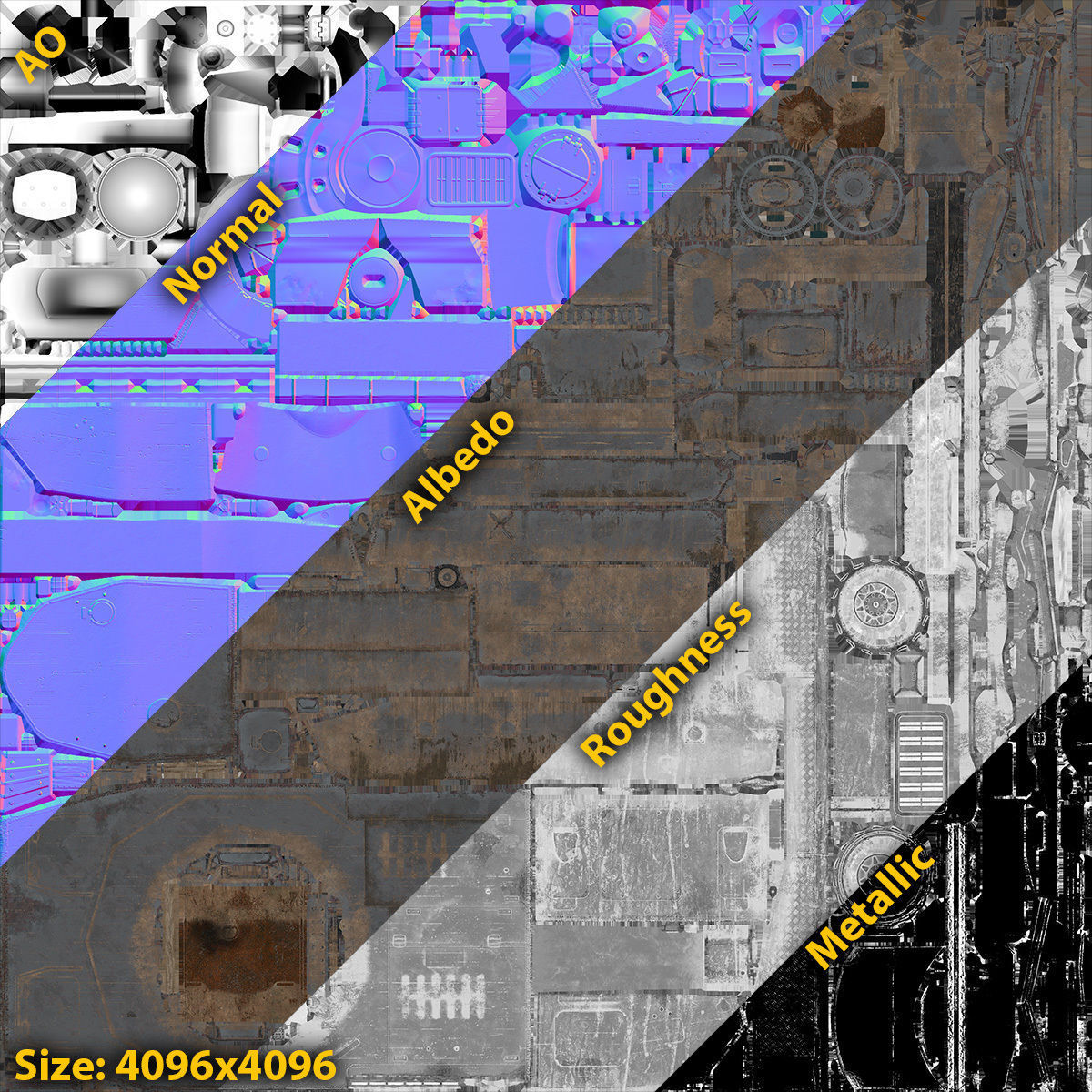 Pz Kpfw IV Tank Low-Poly Low-poly 3D model_10