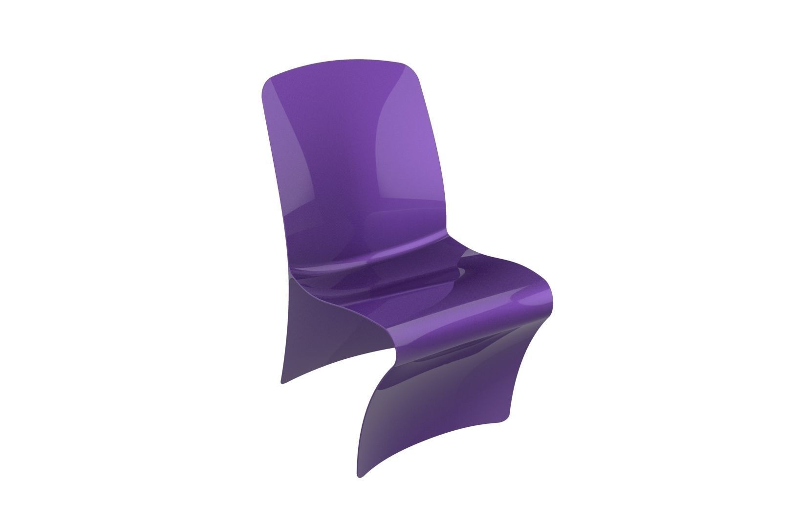 Plastic Chair concept 3D print model_14