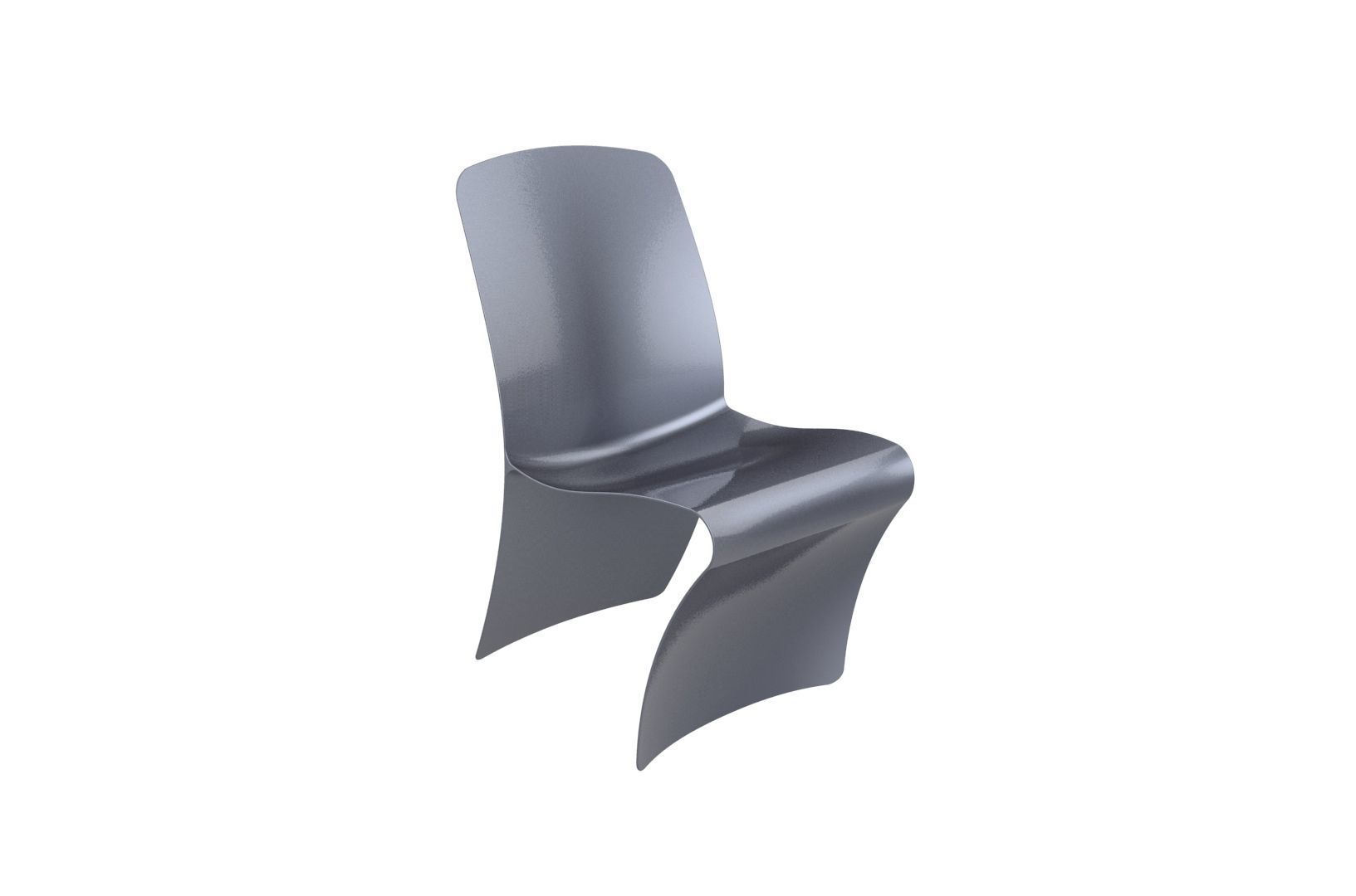 Plastic Chair concept 3D print model_10