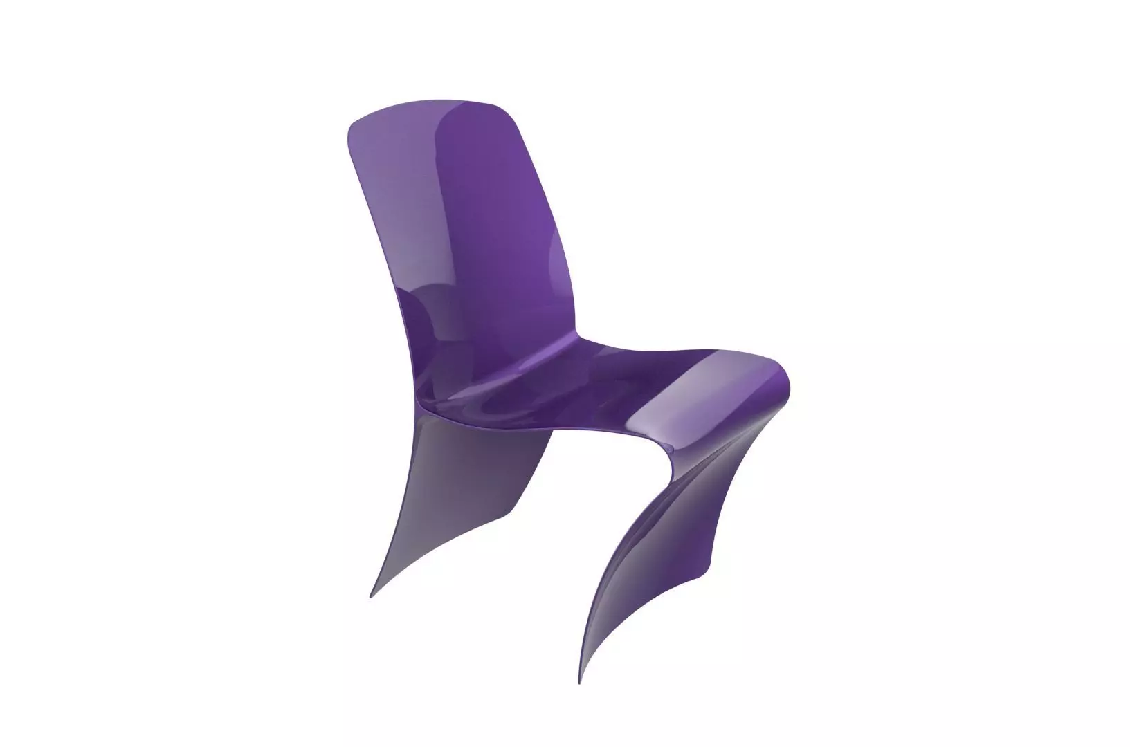 Plastic Chair concept 3D print model_0