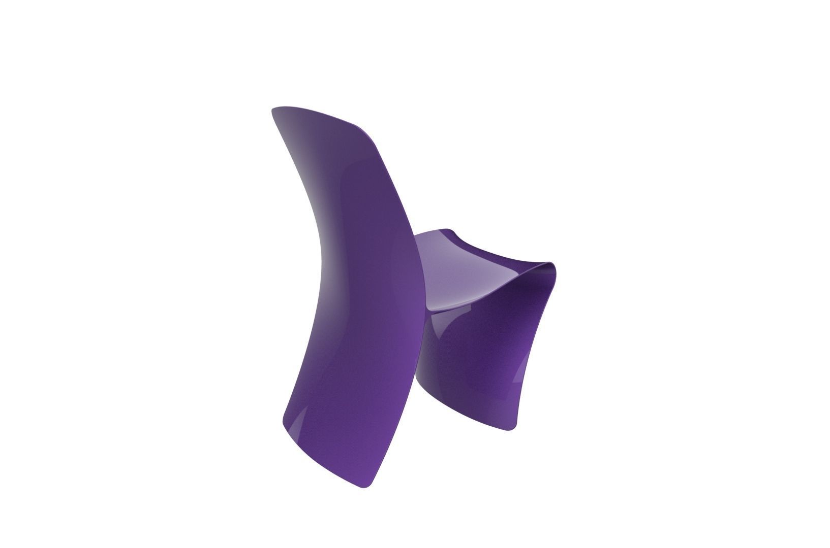 Plastic Chair concept 3D print model_31