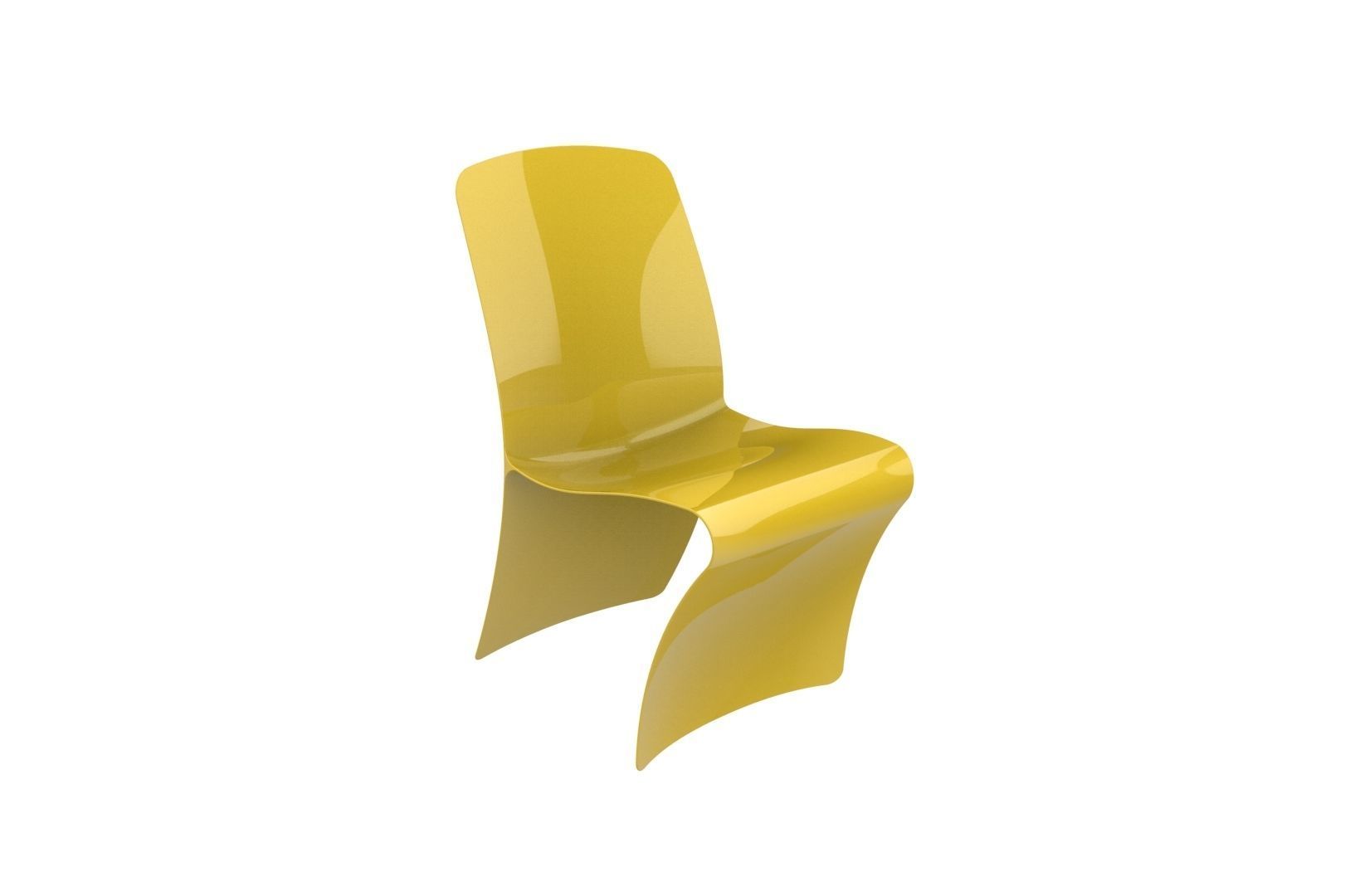 Plastic Chair concept 3D print model_9