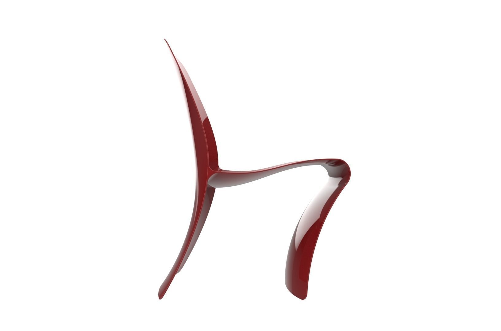 Plastic Chair concept 3D print model_13