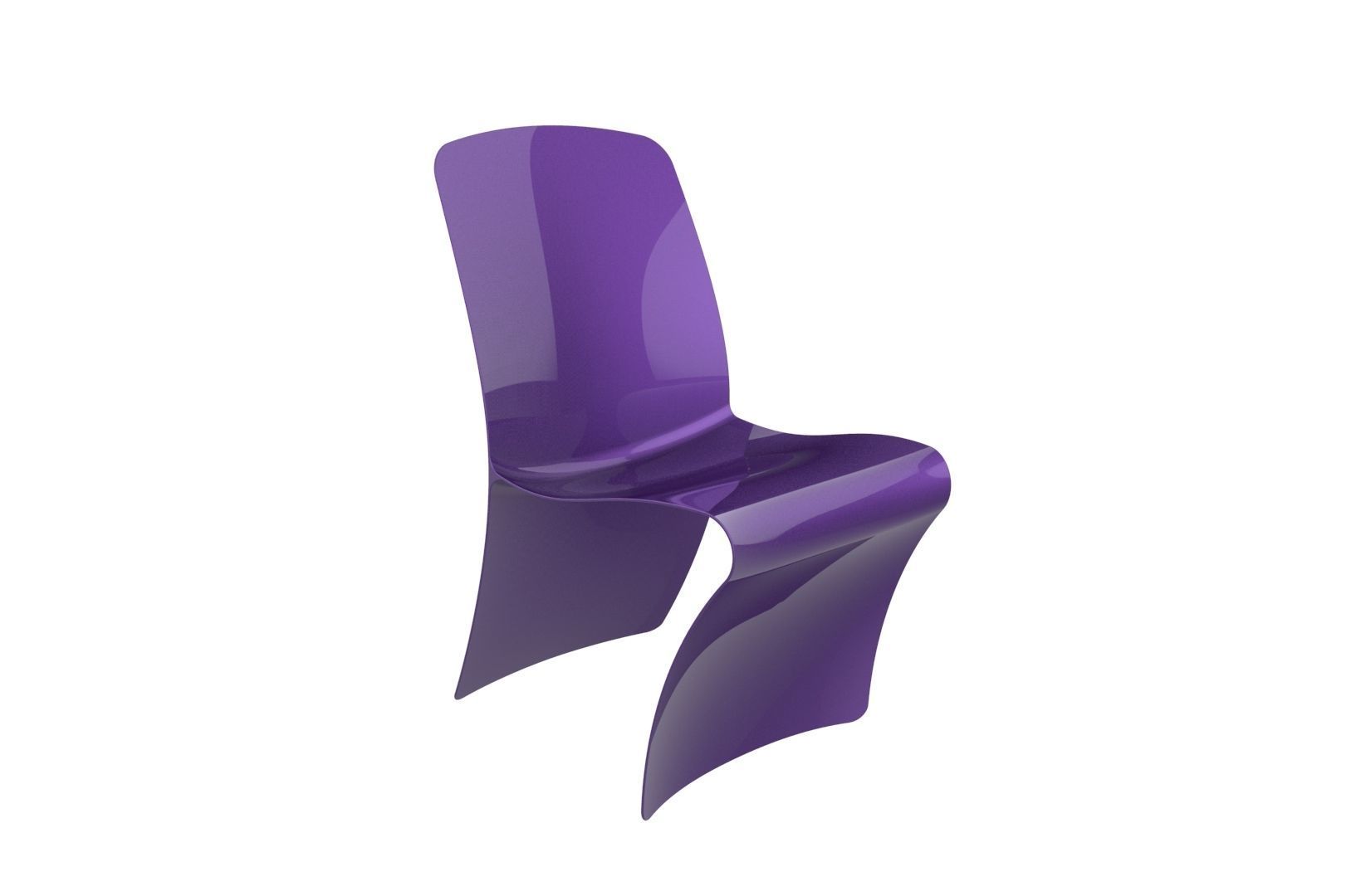 Plastic Chair concept 3D print model_1