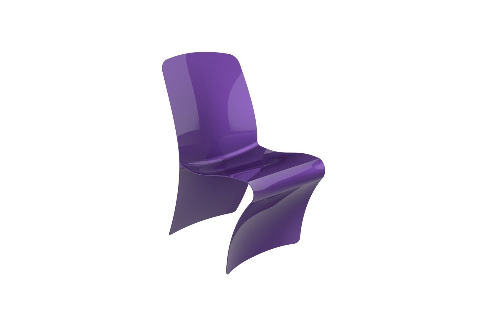 Plastic Chair concept 3D print model_4