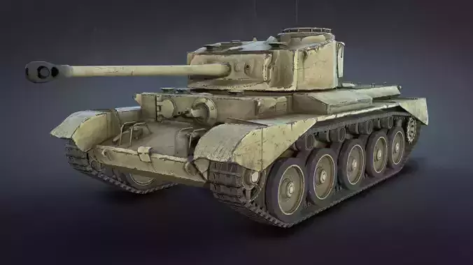 Comet I A34 Cruiser Tank Low-poly 3D model