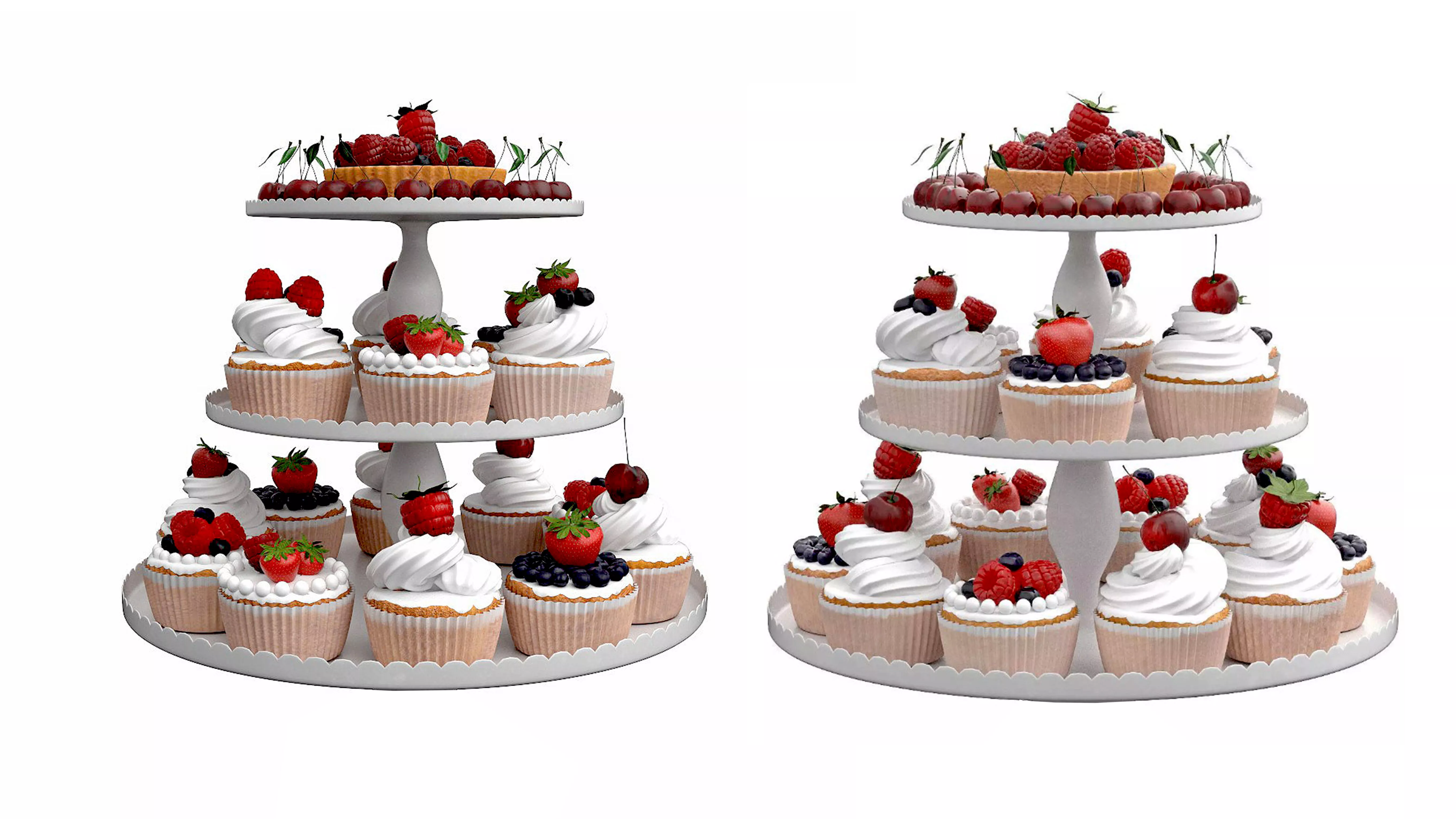 Cupcake collection 3D model