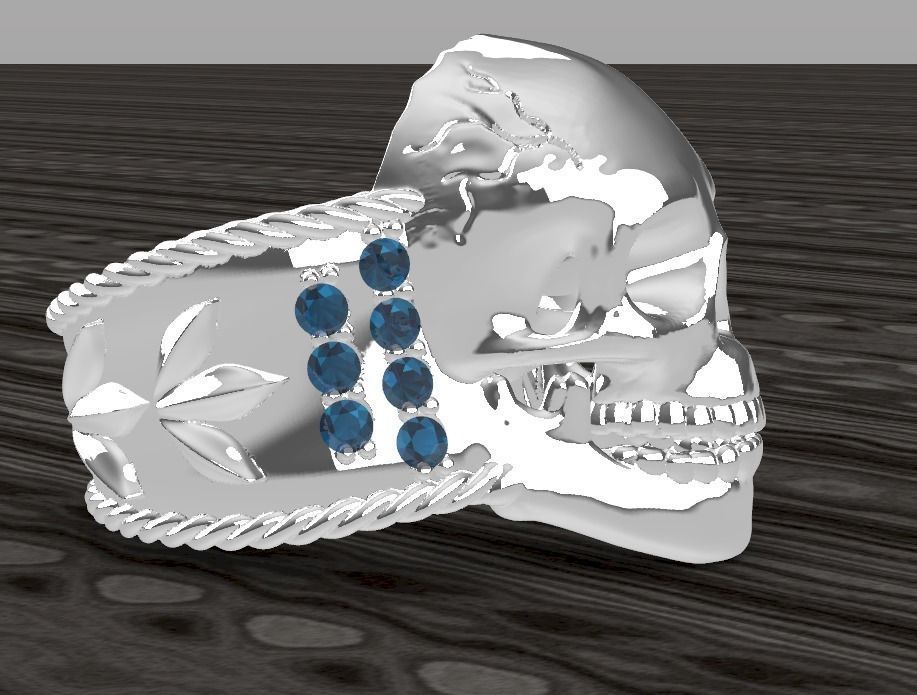 Skull Ring  stl for printing 3D print model_5