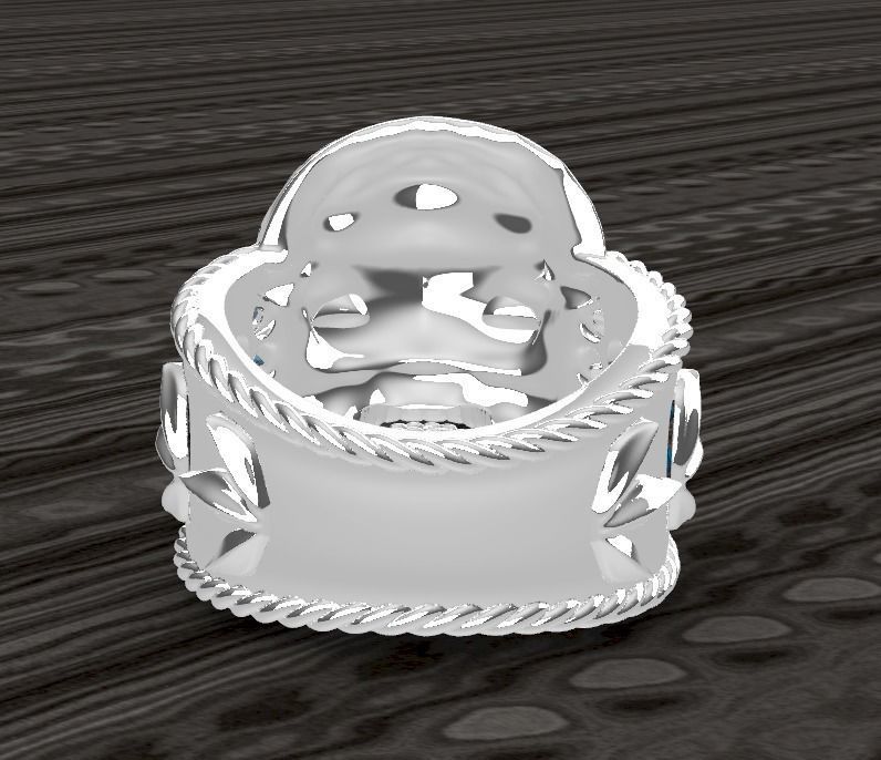 Skull Ring  stl for printing 3D print model_6