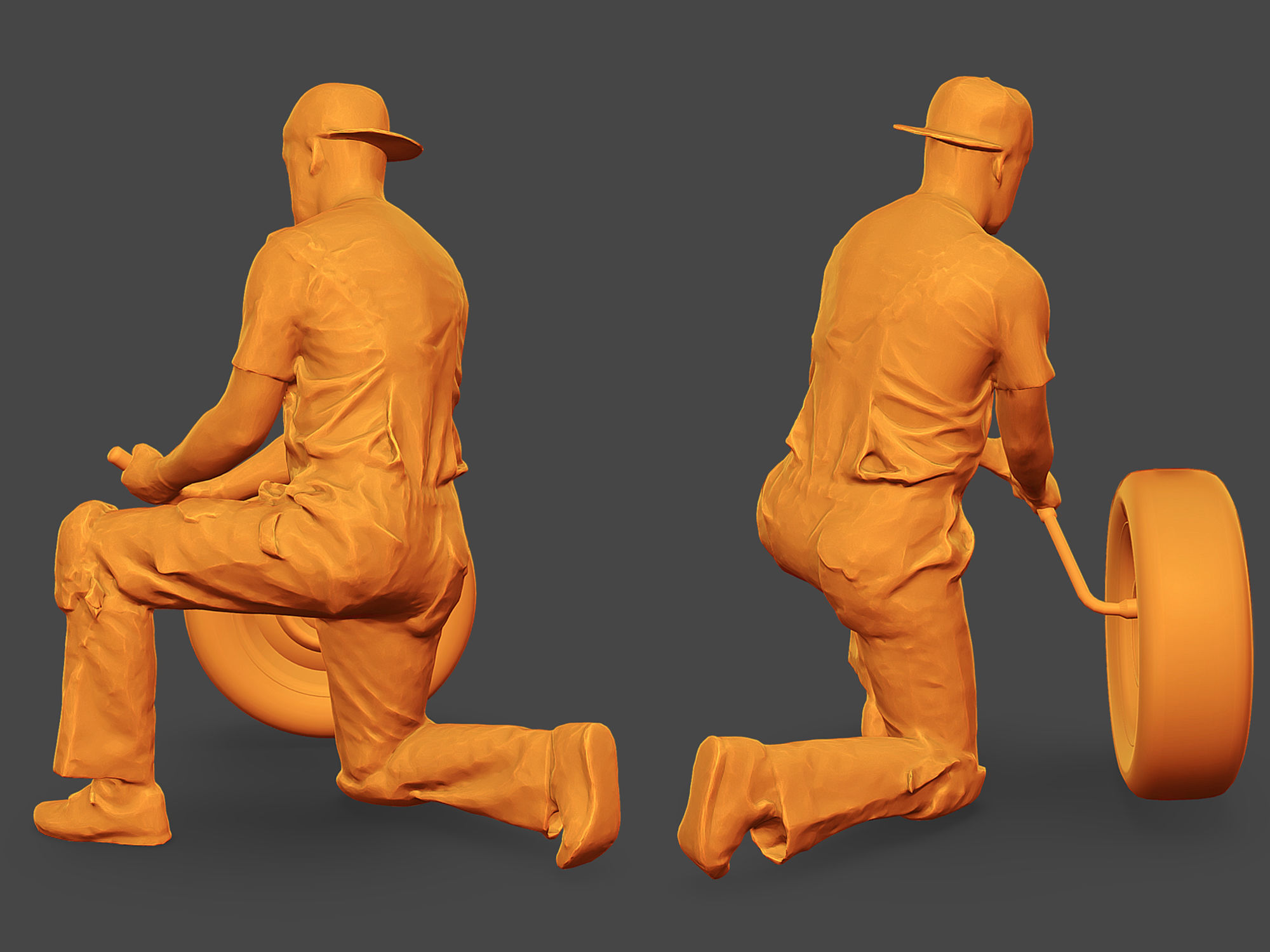 Stylized Car Mechanic Character 3D model_5