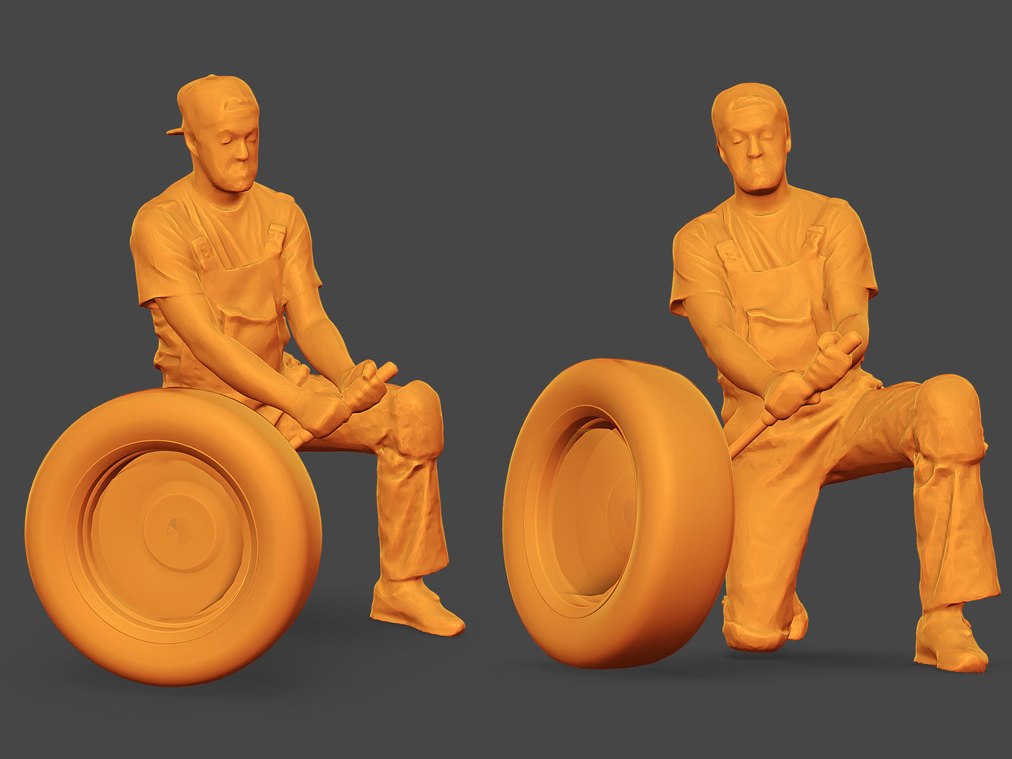 Stylized Car Mechanic Character 3D model_8