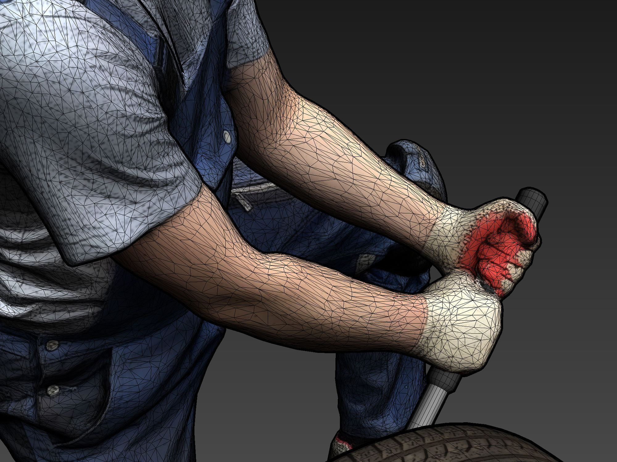 Stylized Car Mechanic Character 3D model_13