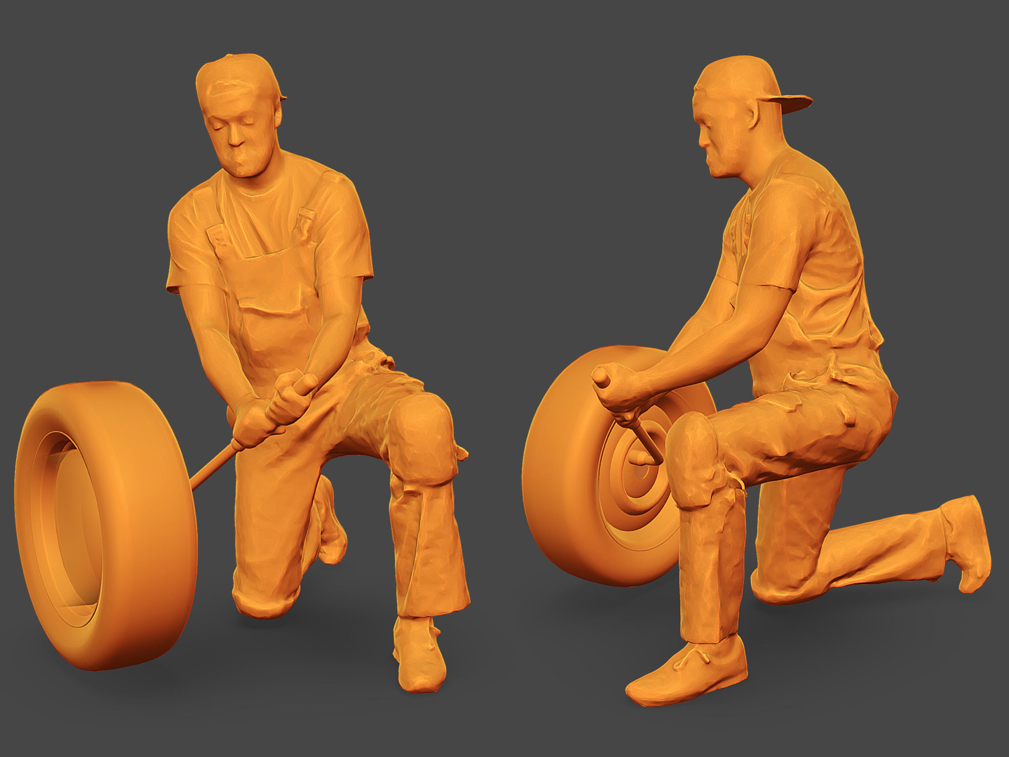 Stylized Car Mechanic Character 3D model_2