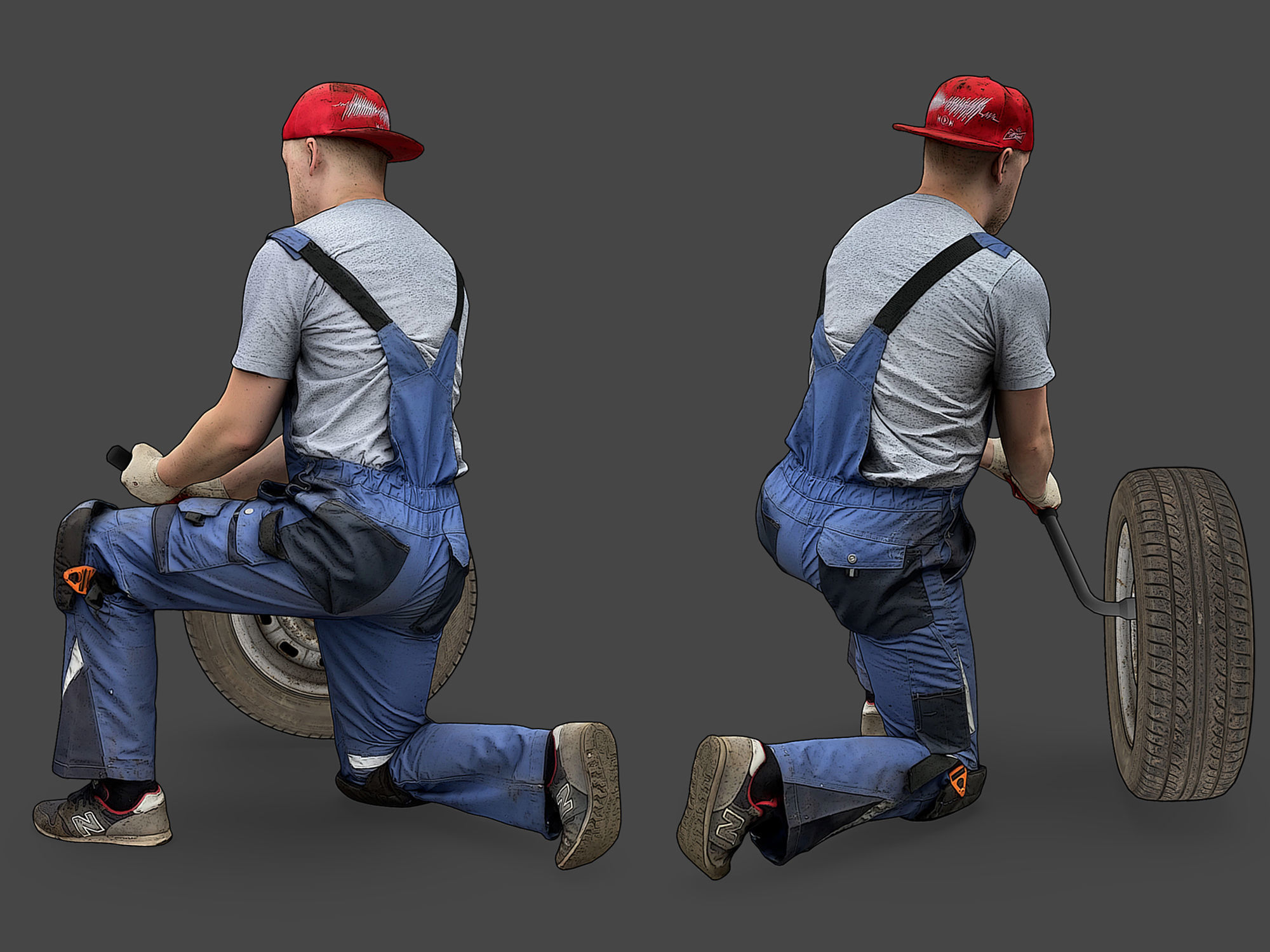 Stylized Car Mechanic Character 3D model_4