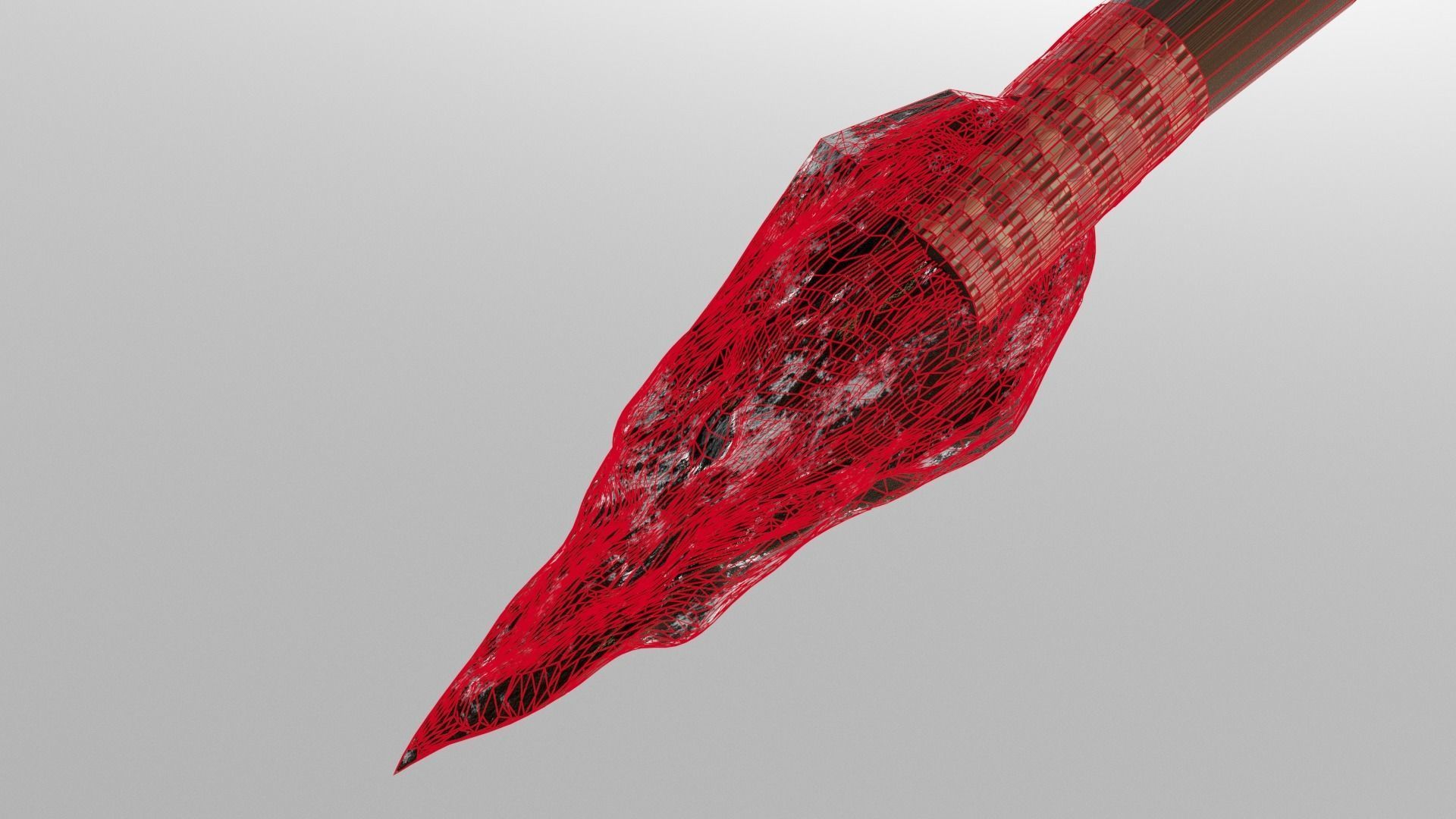 stone spear 3D model_5