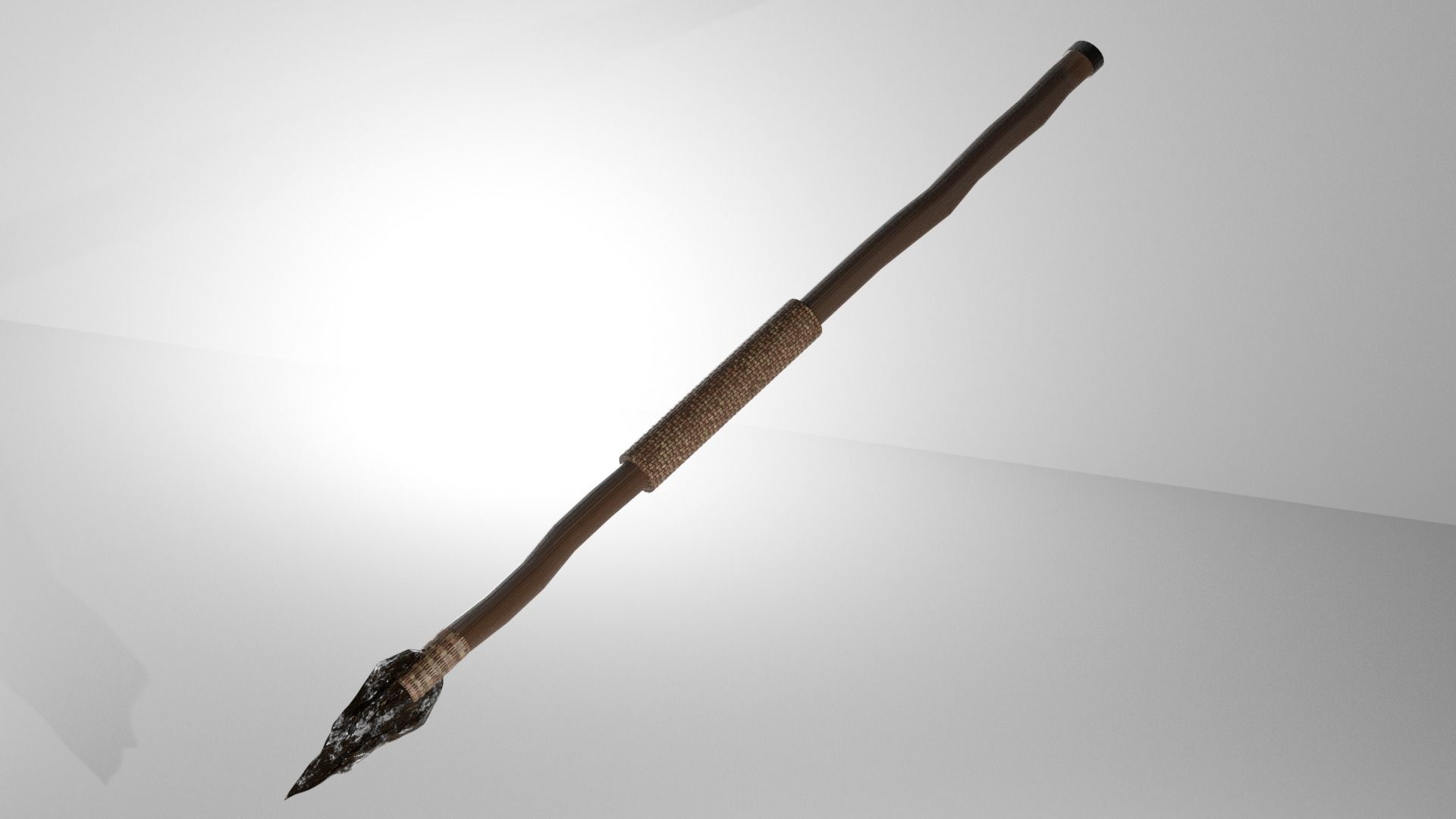 stone spear 3D model_3