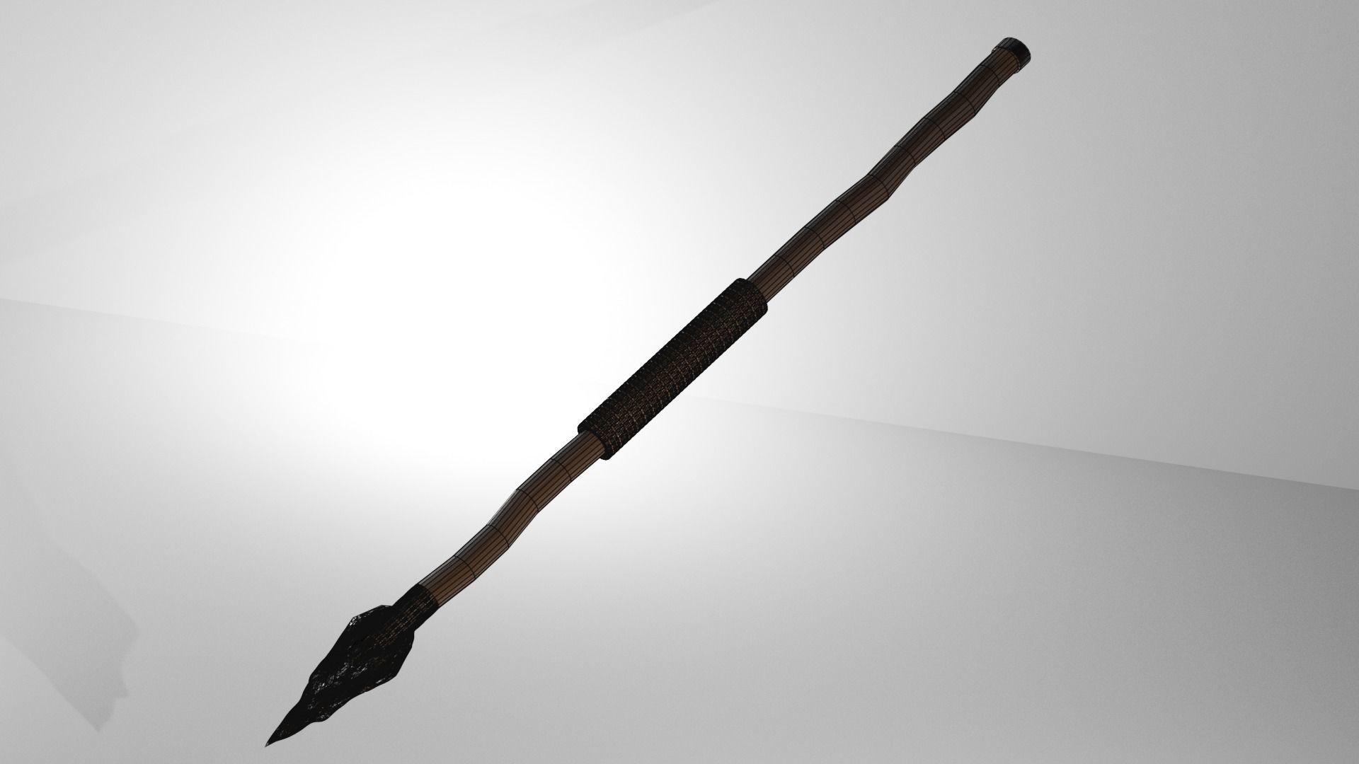 stone spear 3D model_4