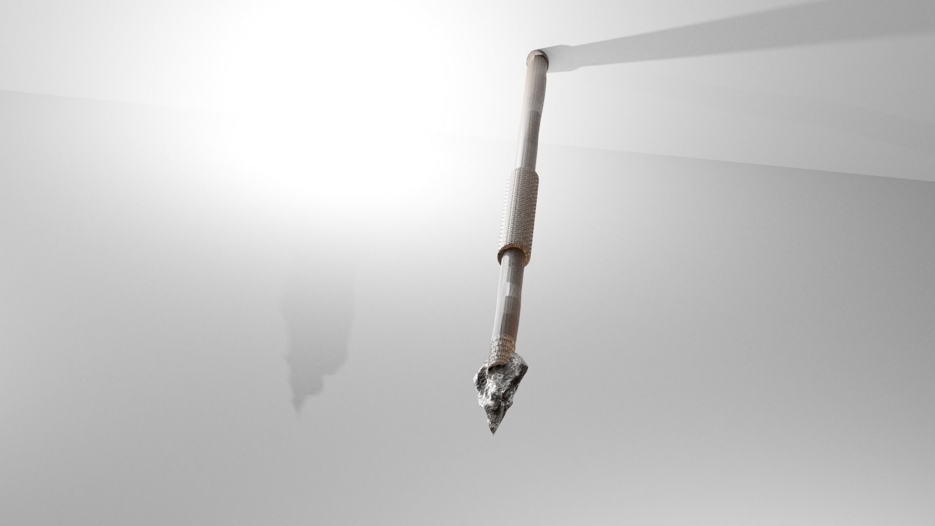 stone spear 3D model_2